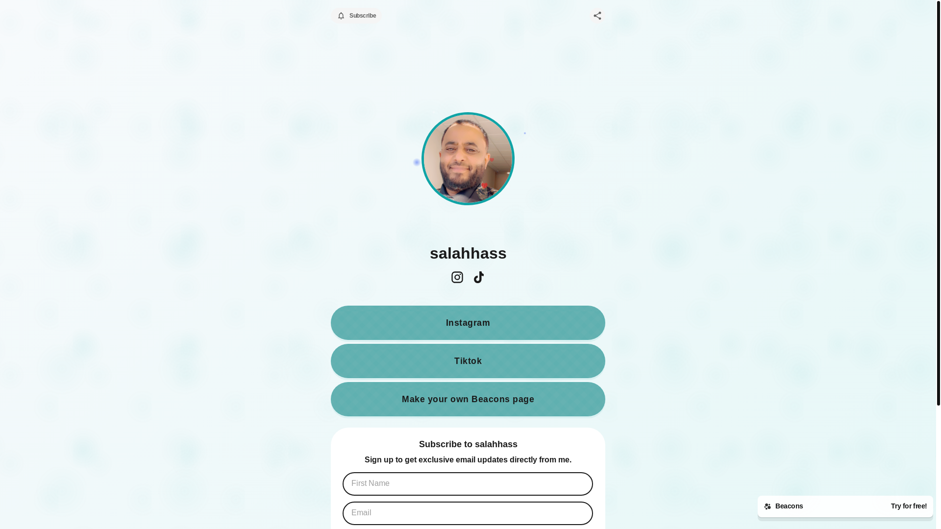 website screenshot of https://salahhass.com/