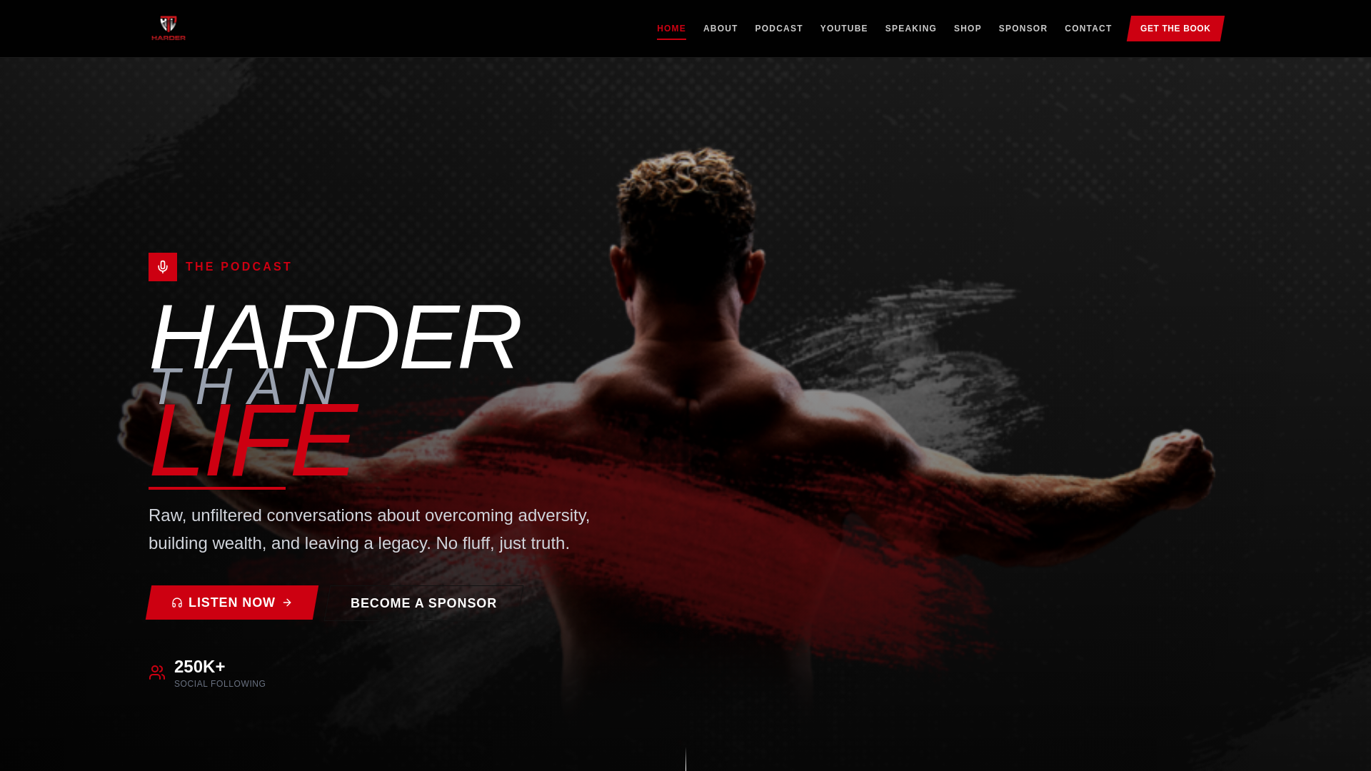 website screenshot of https://harder-than-life-website.pages.dev/