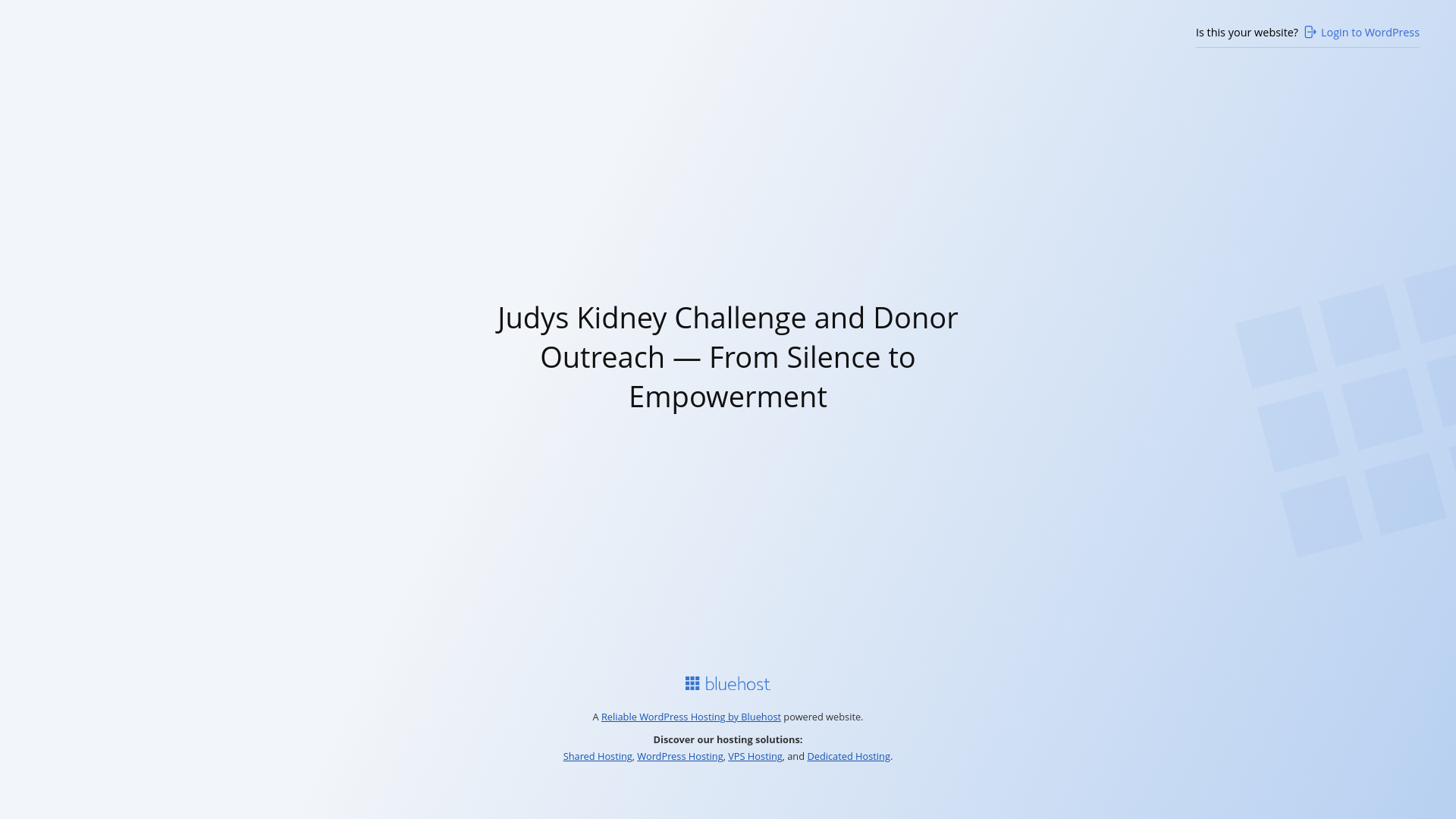 website screenshot of https://judyskidneychallengeblog.net/