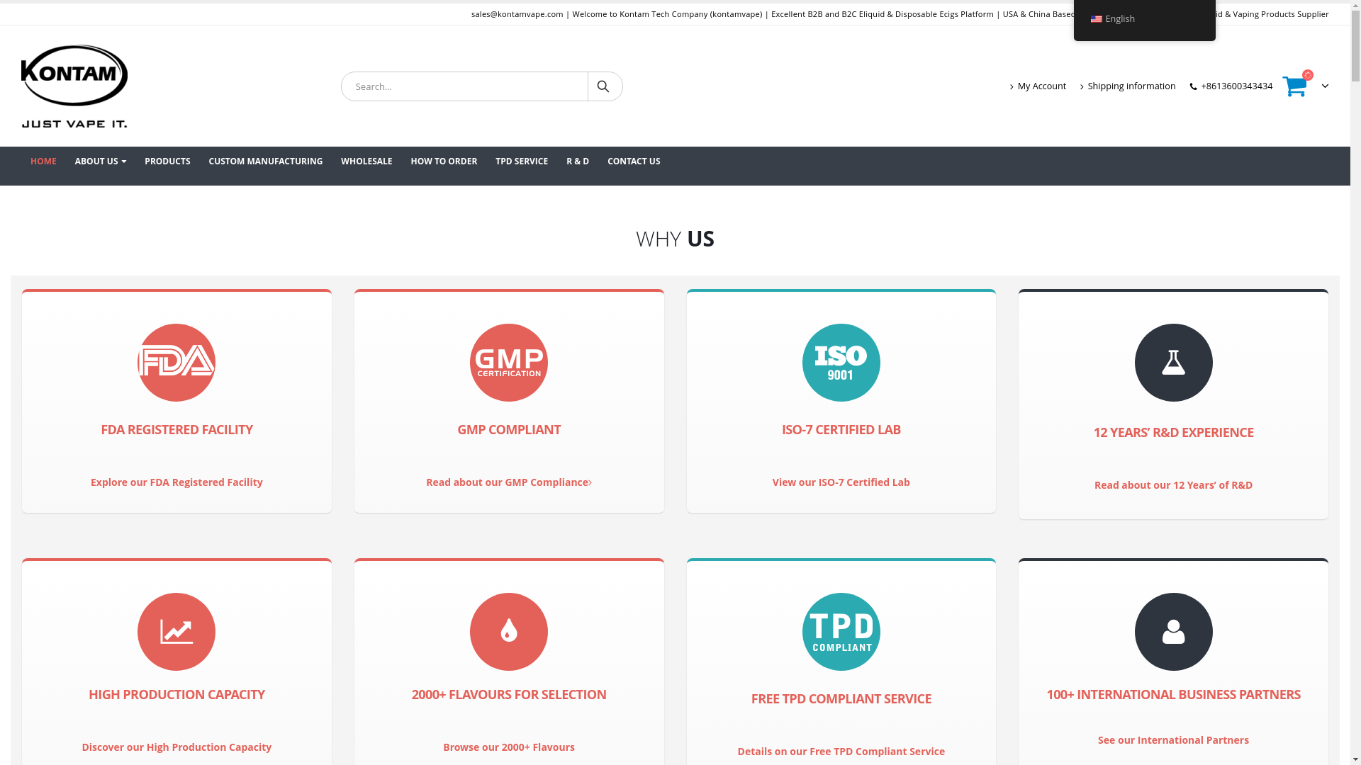 website screenshot of https://www.kontamvape.com/
