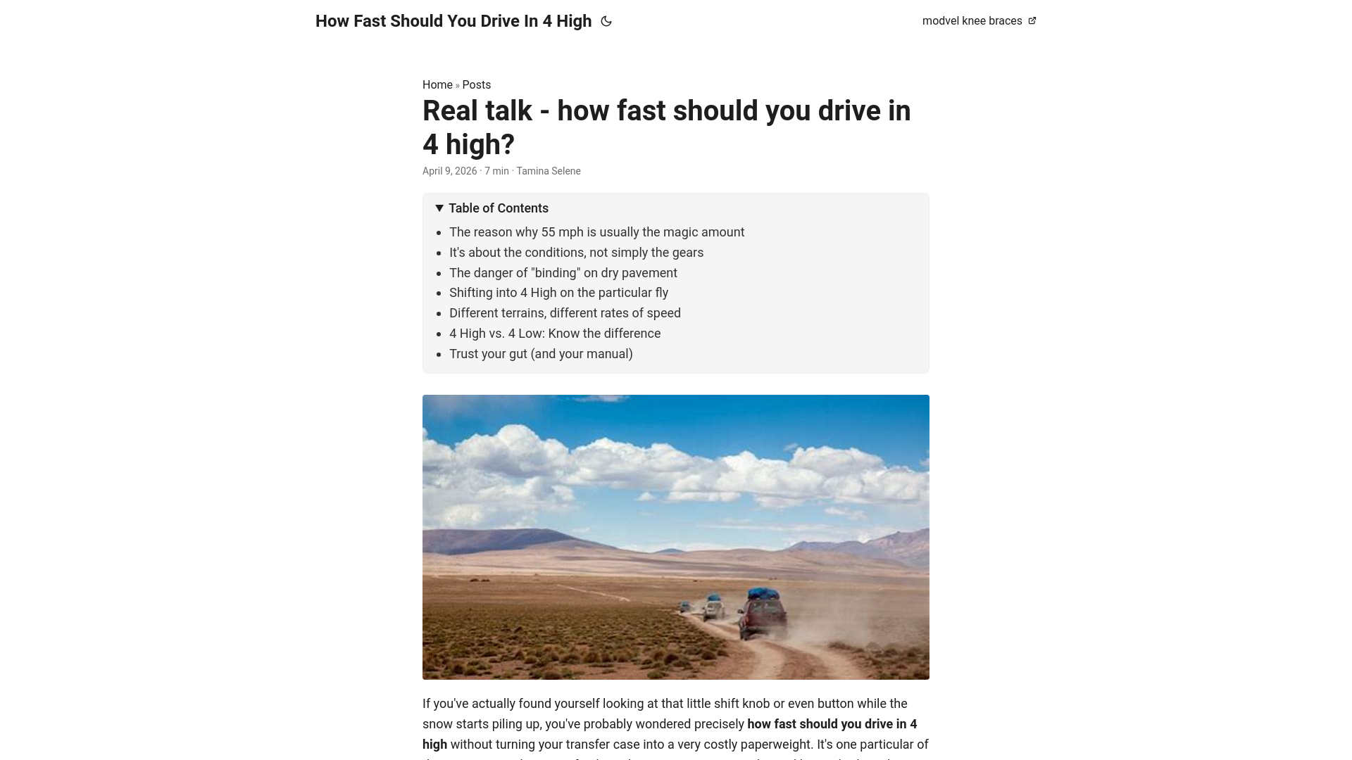 website screenshot of https://how-fast-should-you-drive-in-4-high.pages.dev/
