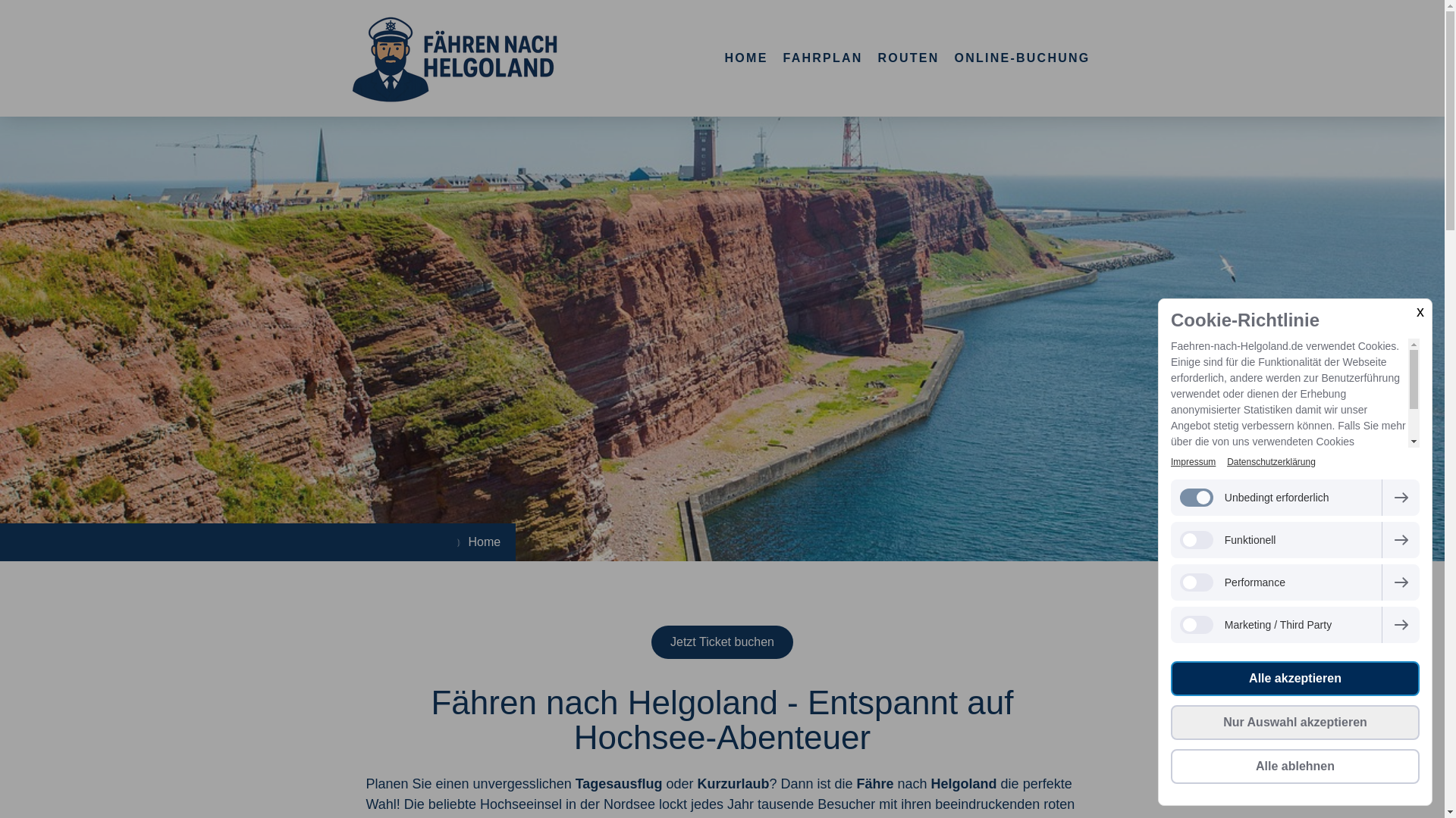 website screenshot of https://faehre-nach-helgoland.de/