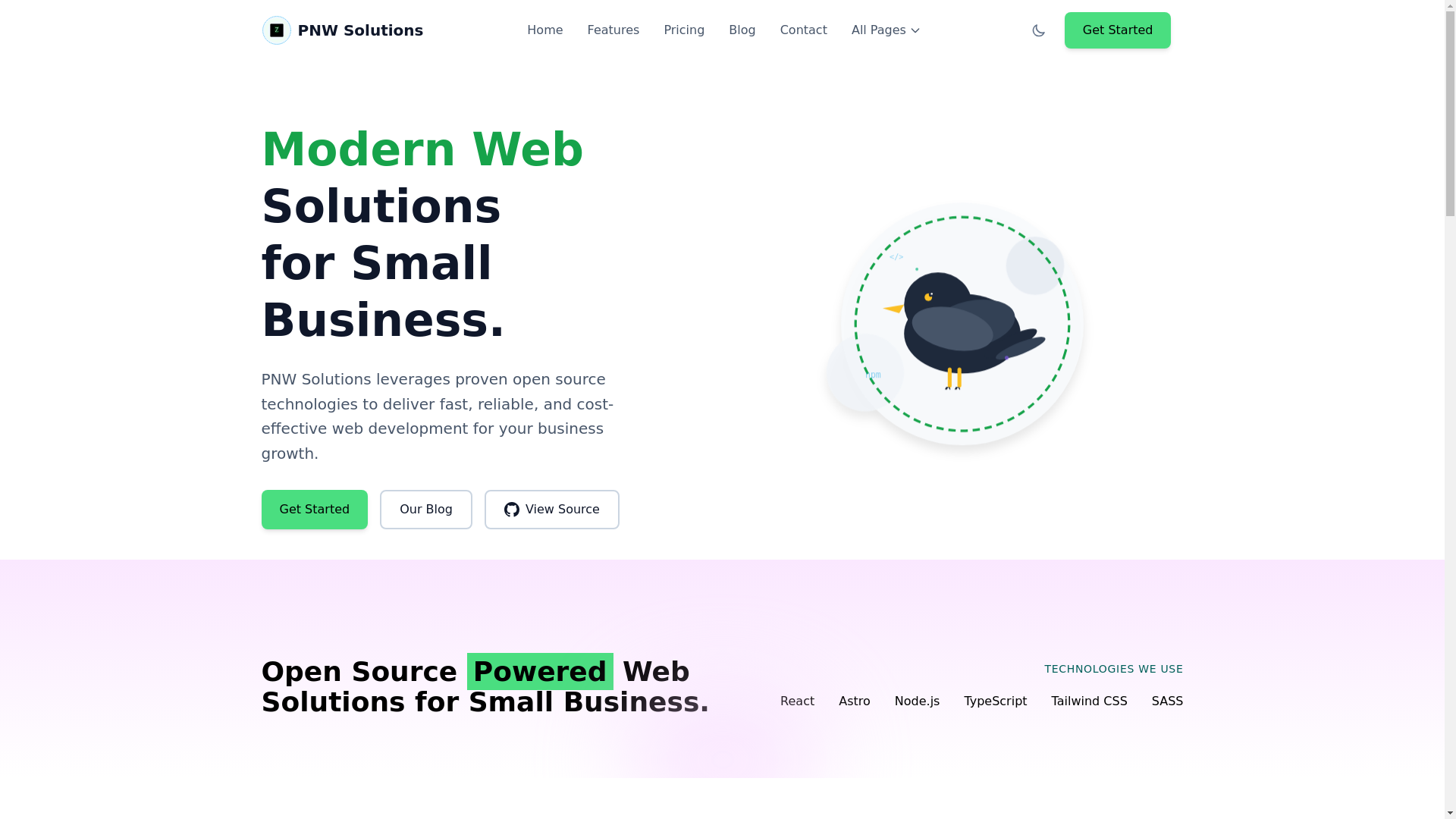 website screenshot of https://pnwtechnologysolutions.pages.dev/