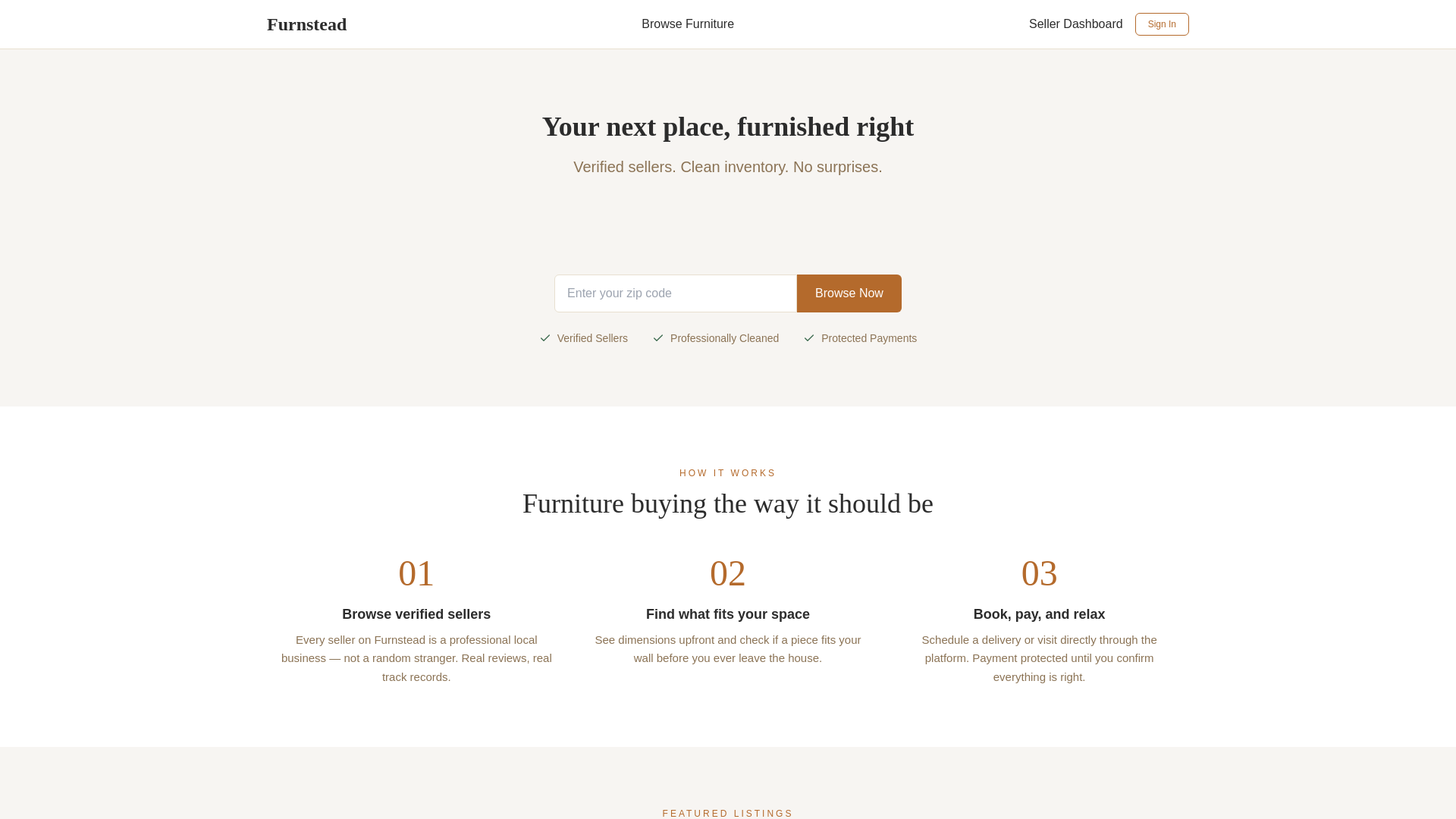 website screenshot of https://furnstead.com/