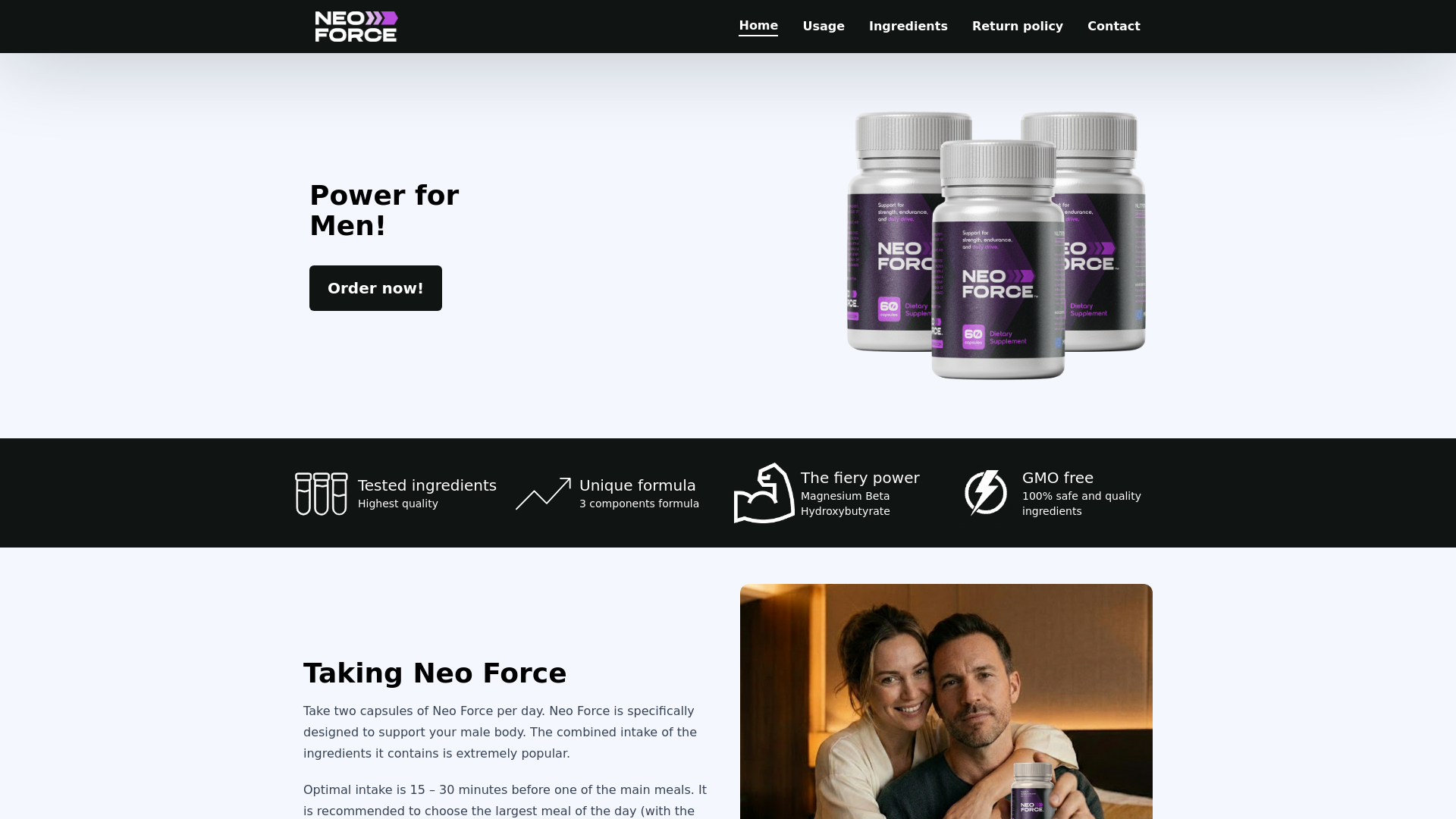 website screenshot of https://buy-neoforce.com/