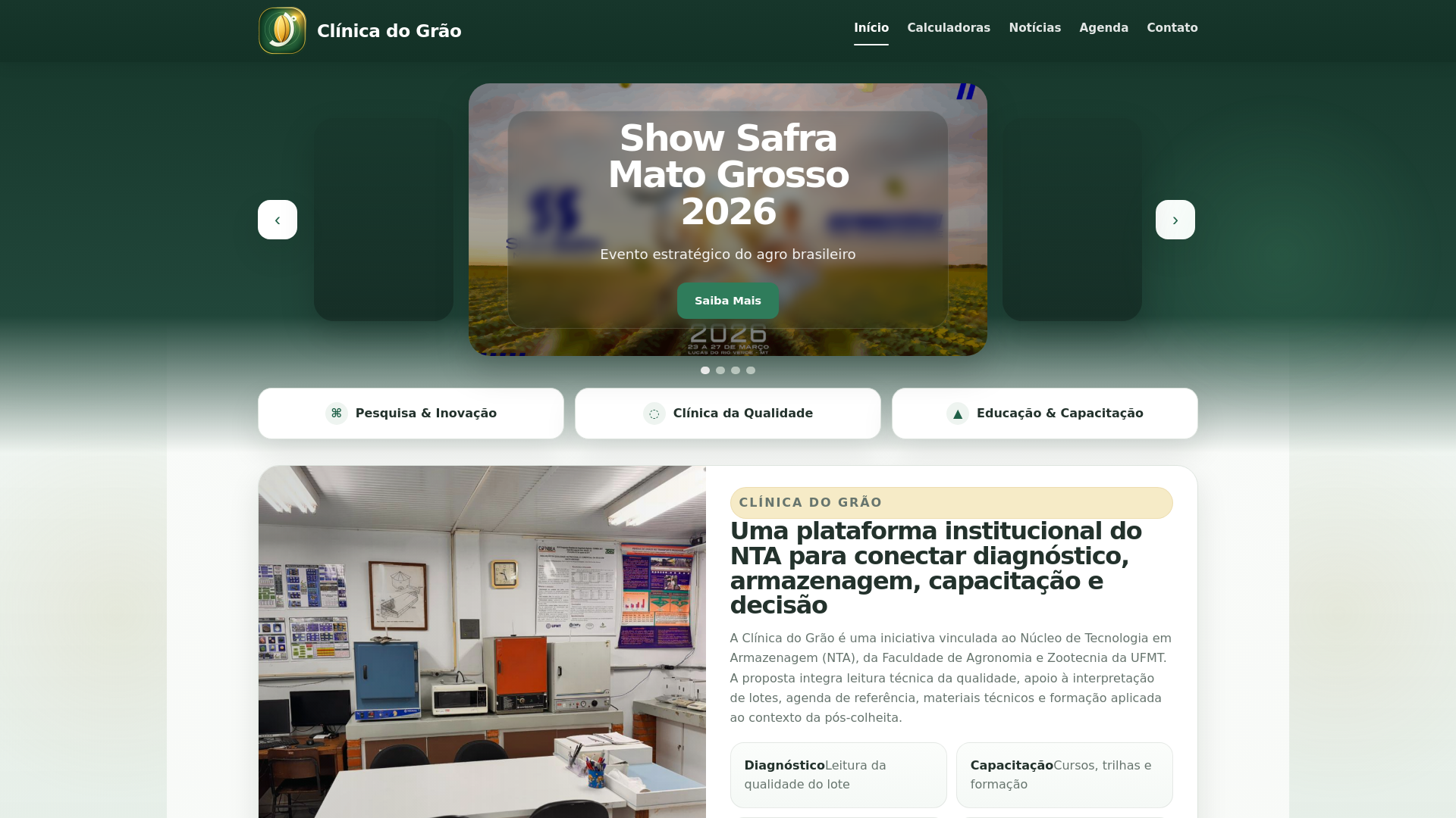 website screenshot of https://clinicadograo.com.br/