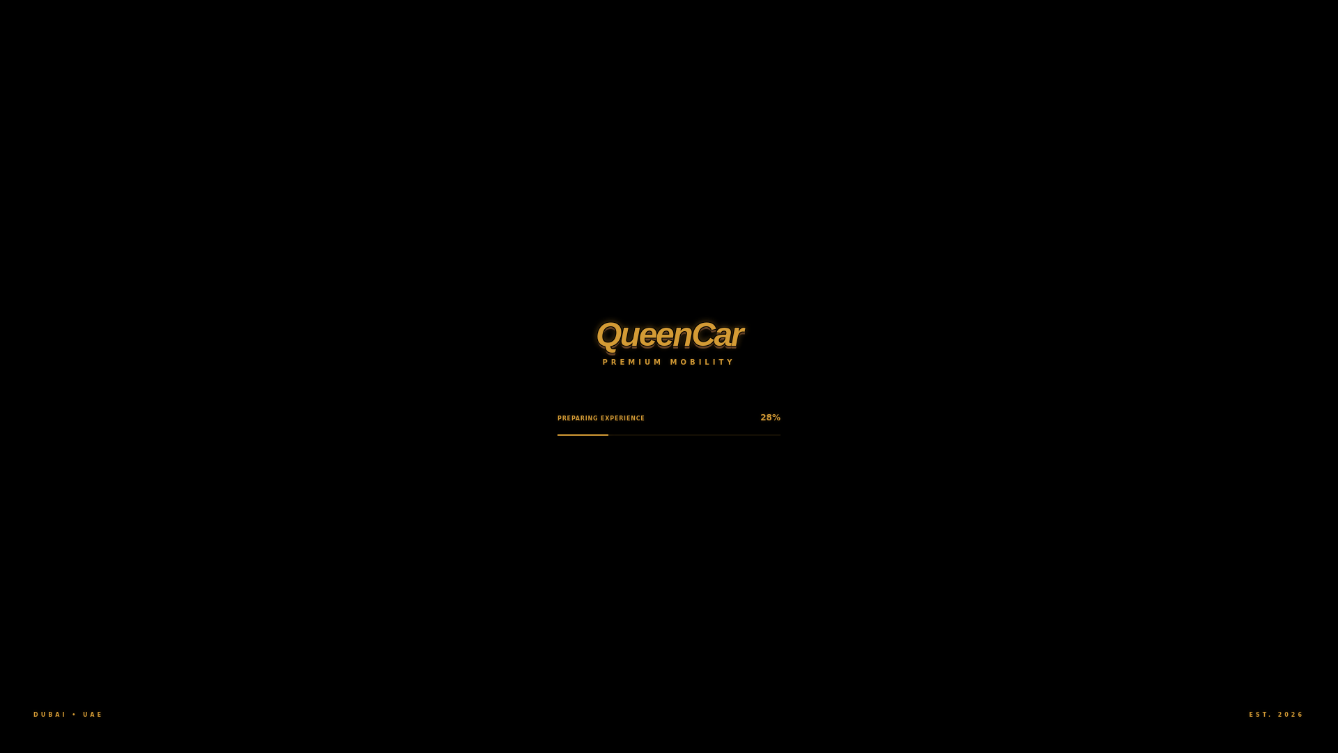 website screenshot of https://queencar.rent/