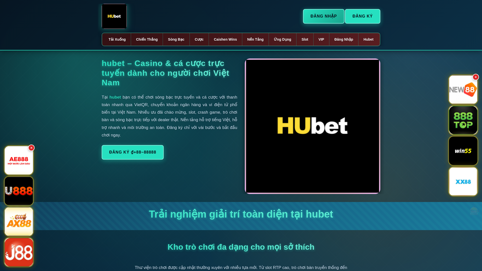 website screenshot of https://hubetmot.com