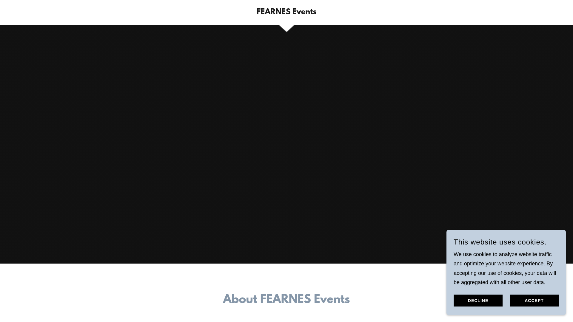 website screenshot of https://fearnesevents.com