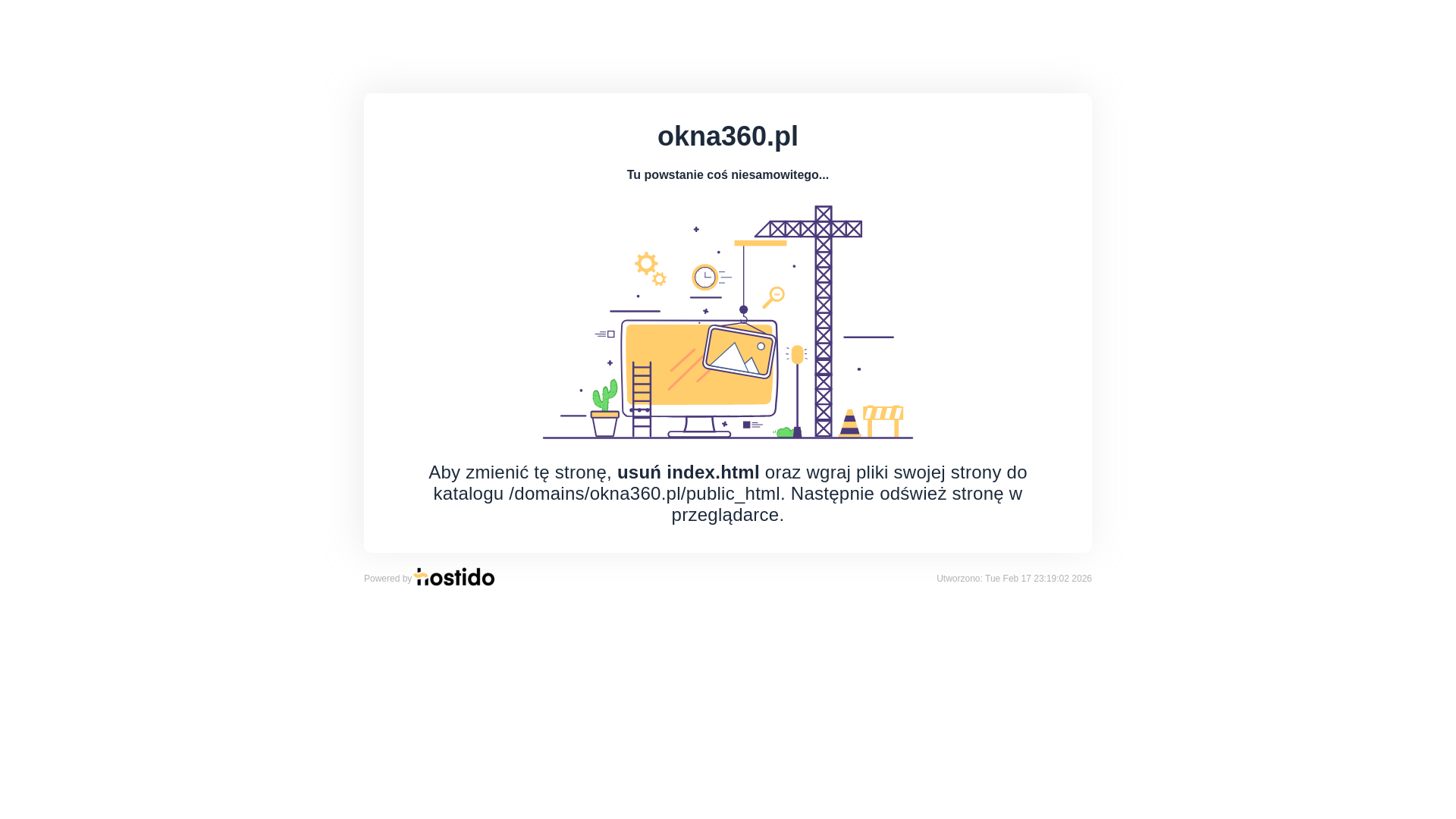 website screenshot of https://okna360.pl/