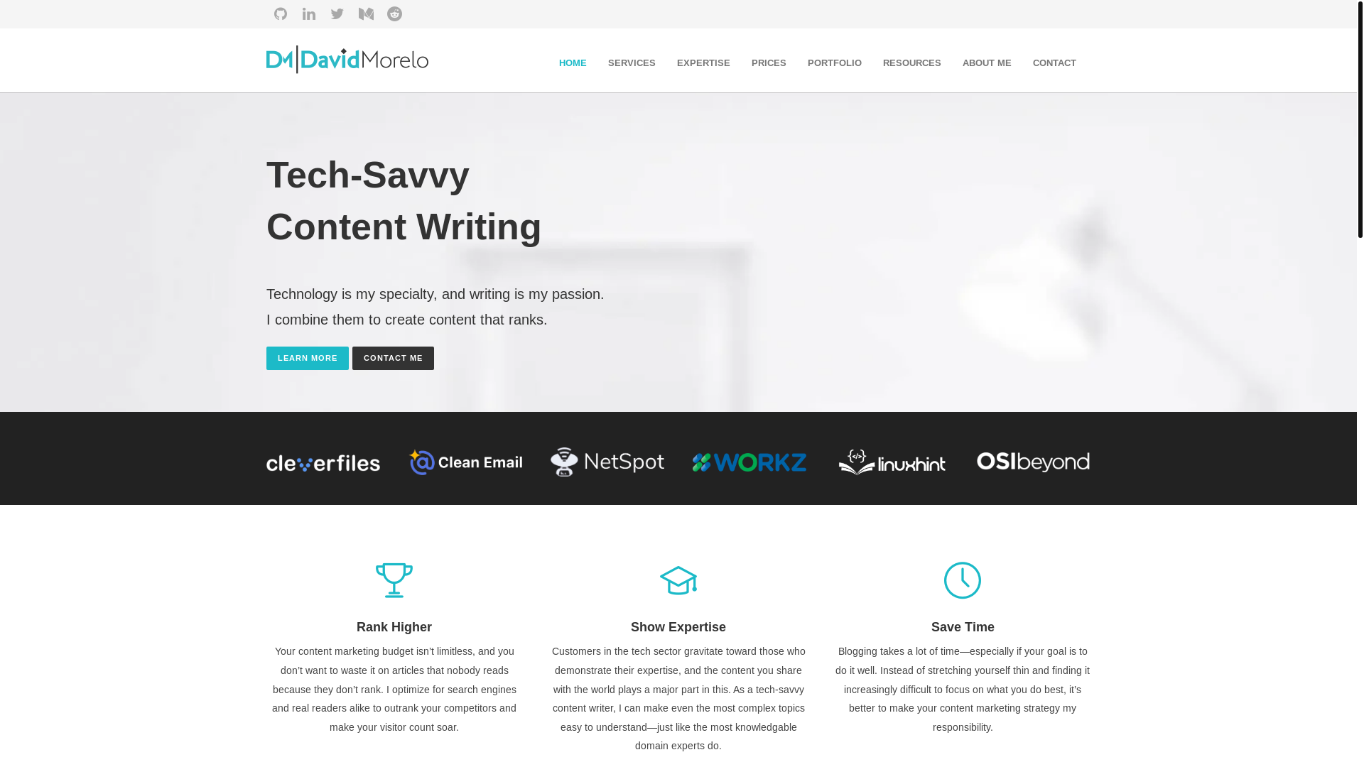 website screenshot of https://davidmorelo.pages.dev/
