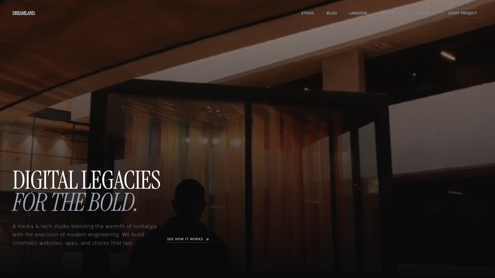 website screenshot of https://dreamlandstudio.co.za