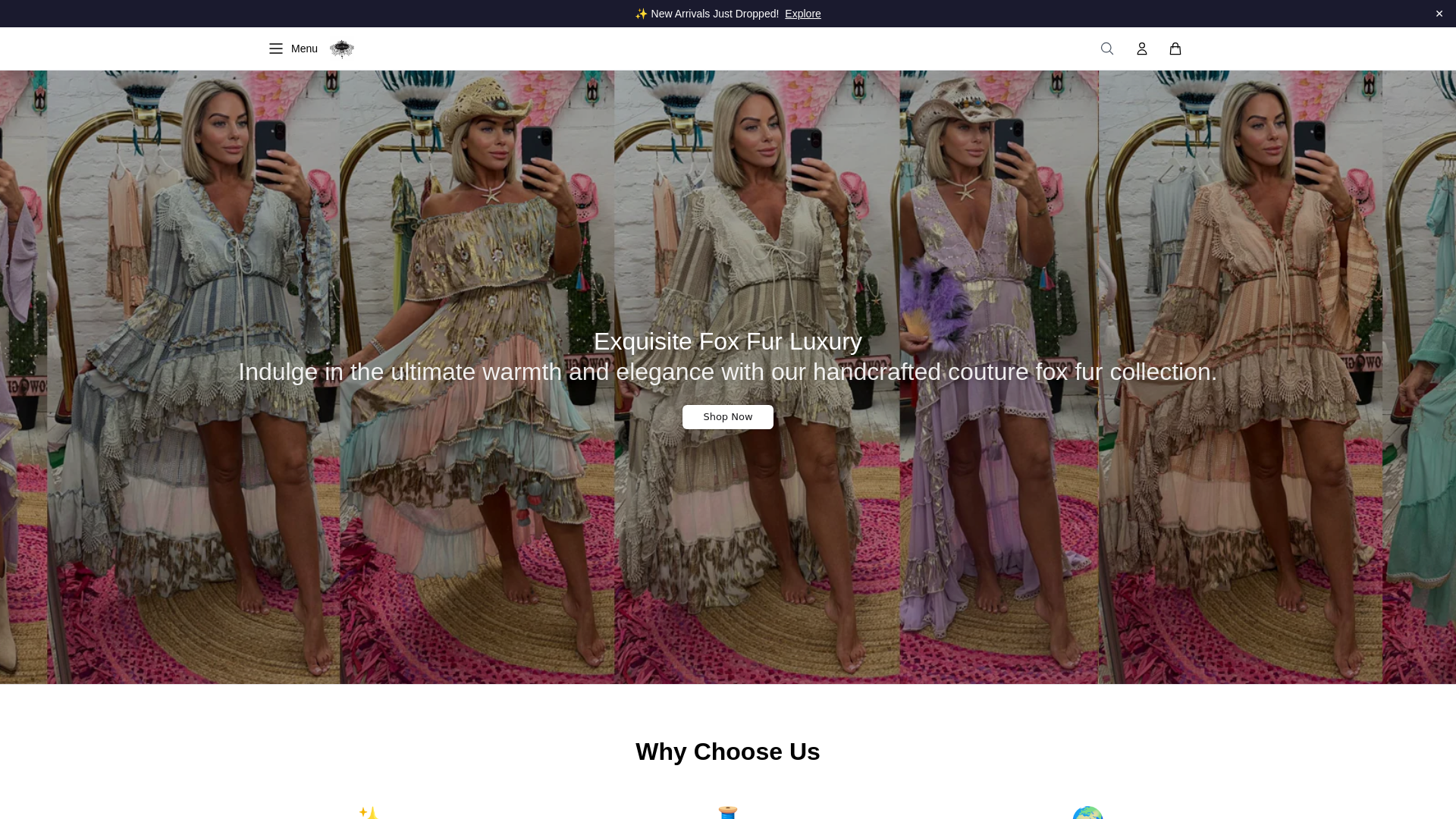 website screenshot of https://essexcouturestudio.shop/