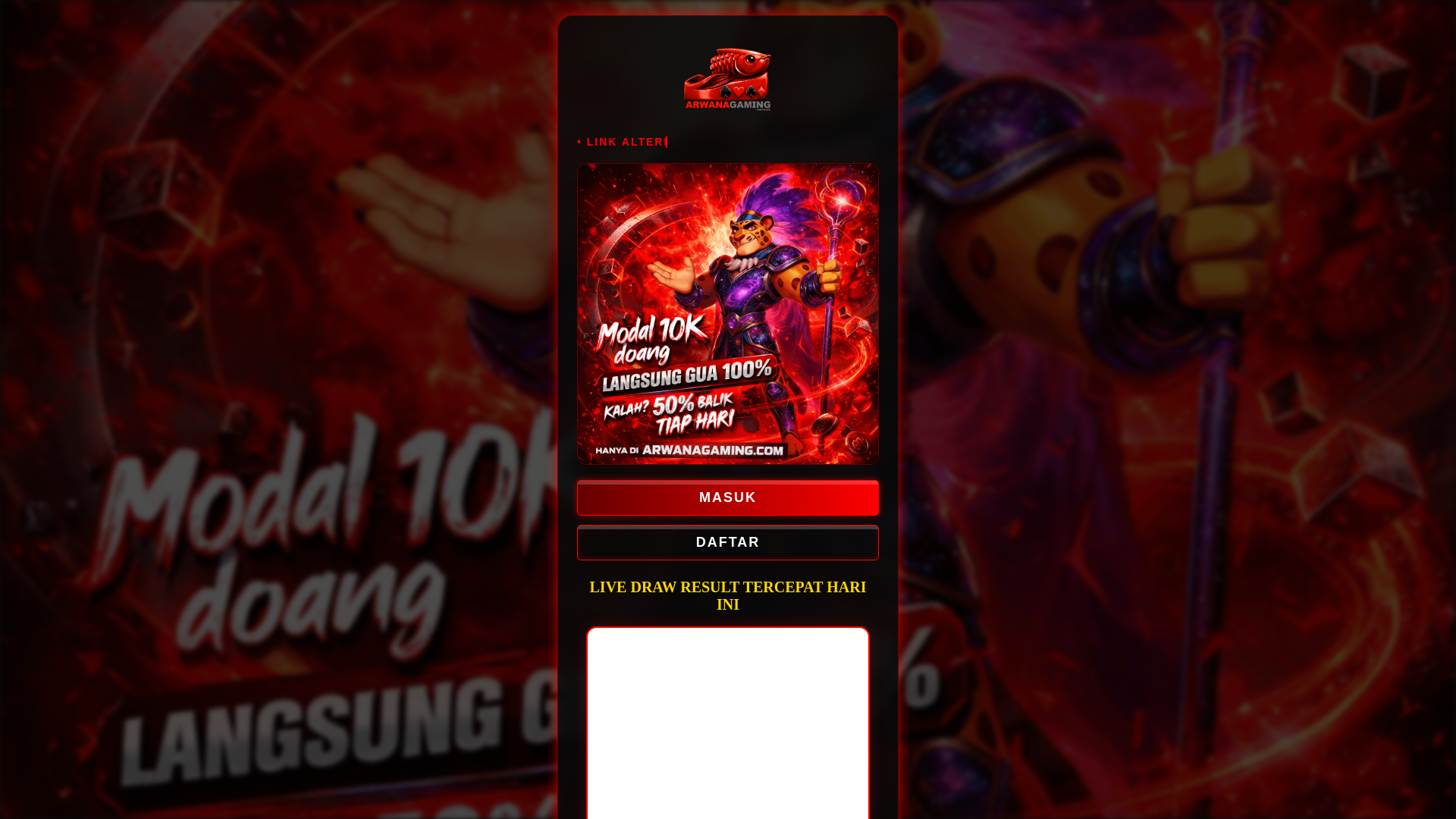 website screenshot of https://arwanagaming-official.pages.dev/