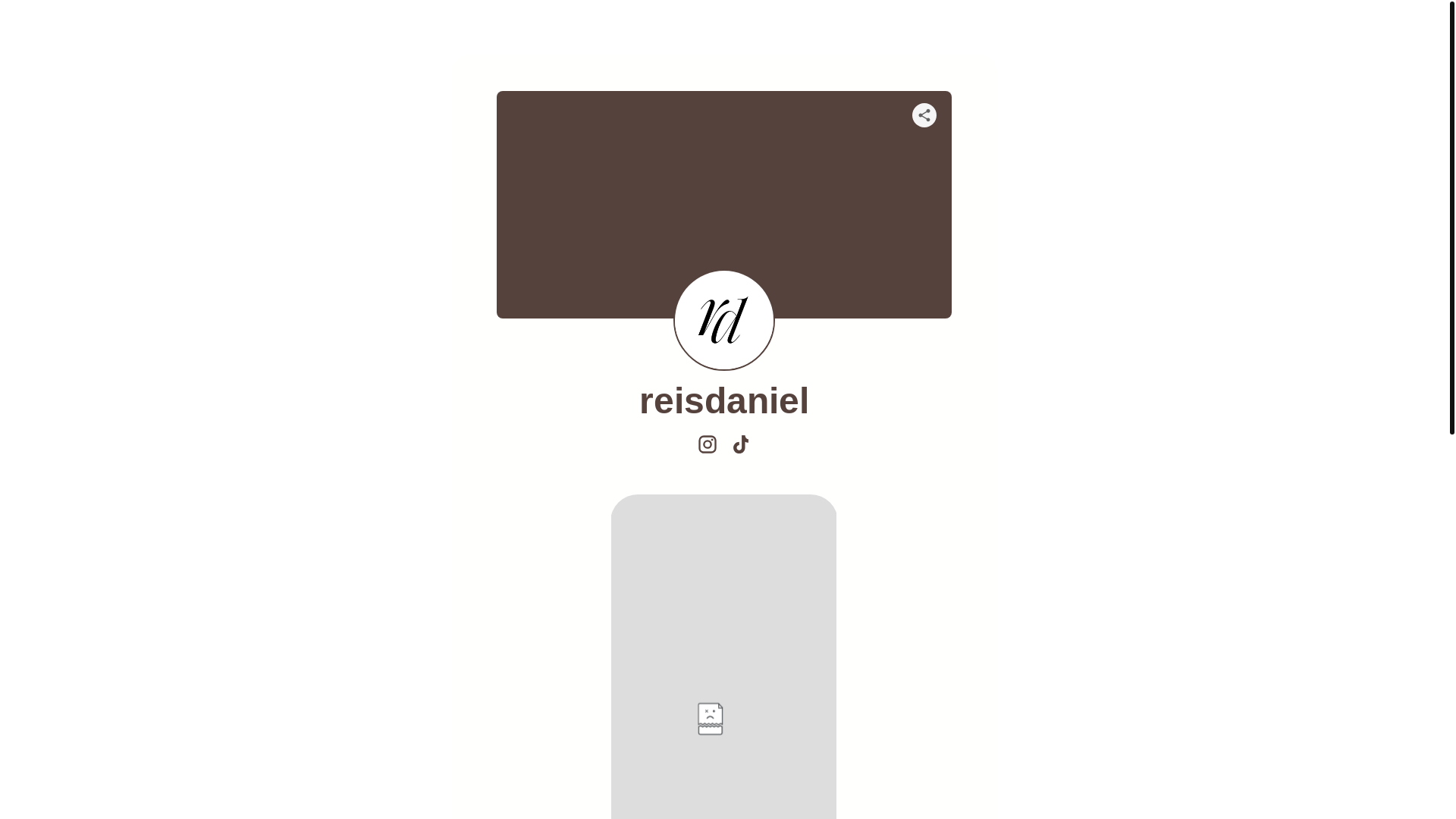 website screenshot of https://reisdaniel.store/