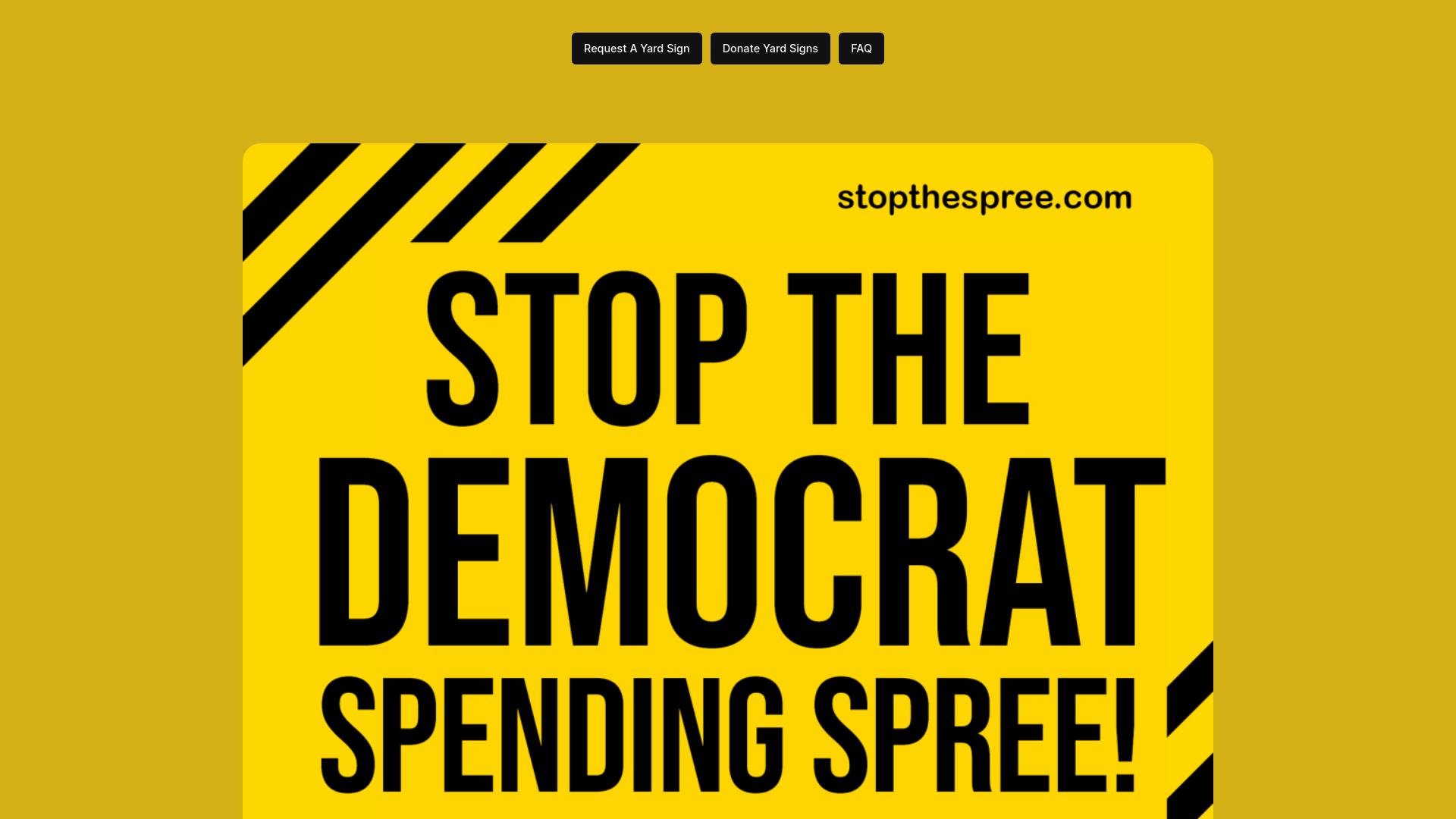 website screenshot of https://stopthespree.com