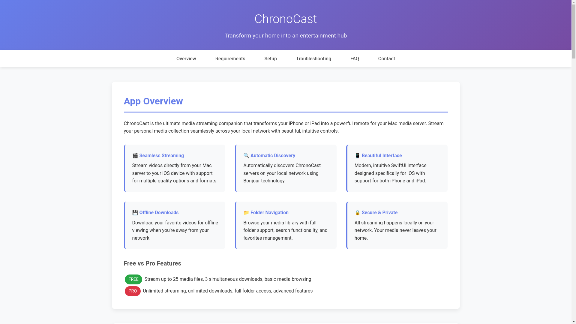 website screenshot of https://chronocast.pages.dev/