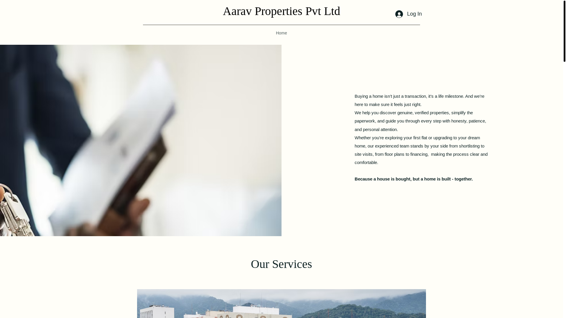 website screenshot of https://aaravpropertiespvtltd.com/