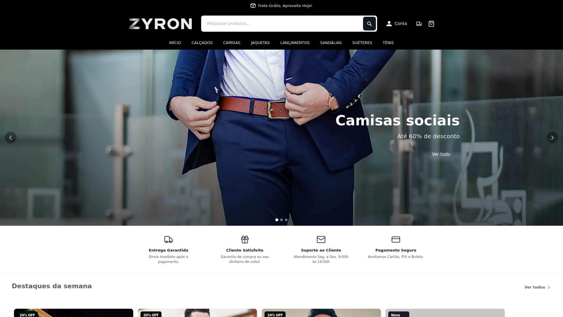 website screenshot of https://zyron-site.pages.dev/