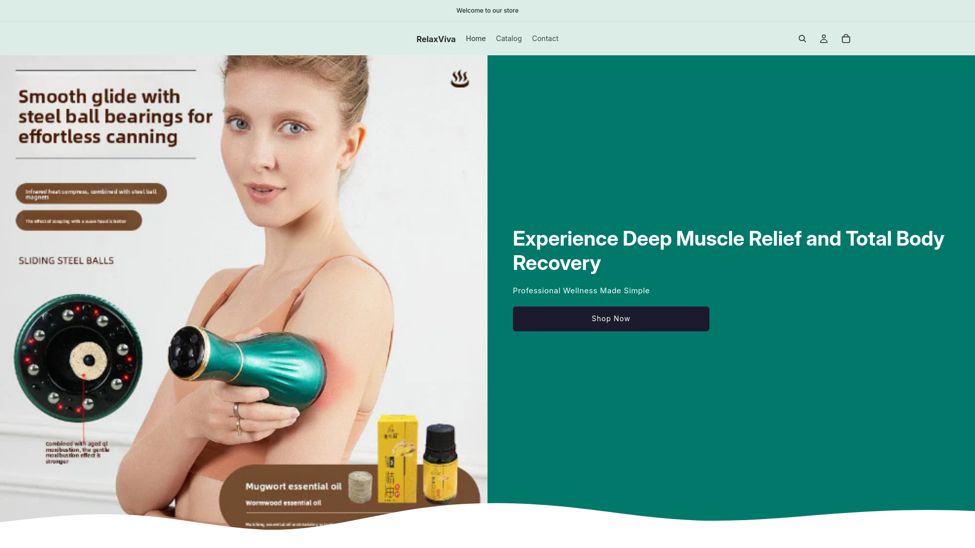 website screenshot of https://relaxviva.com/