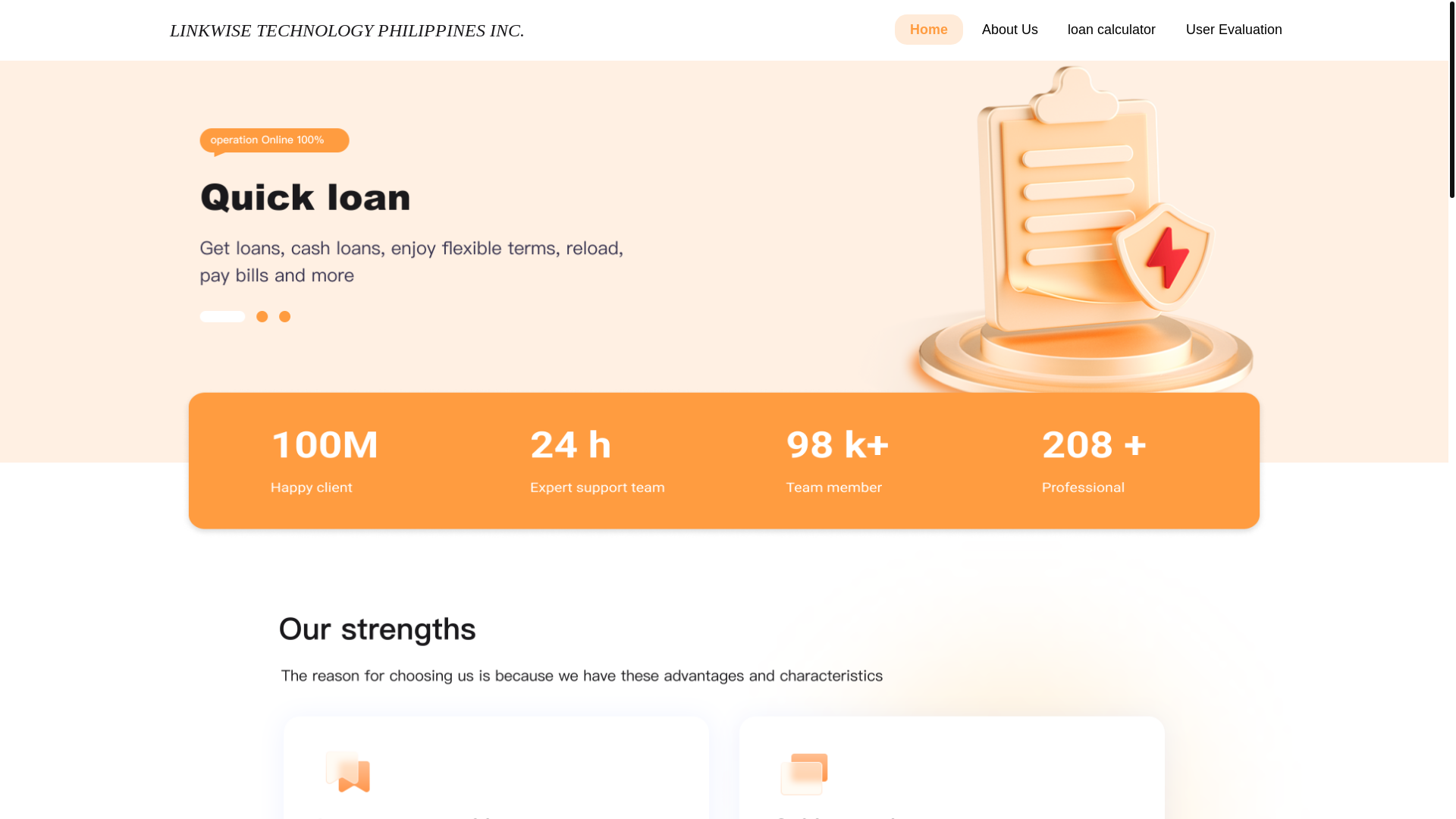 website screenshot of https://linkwisetech-ph.com/