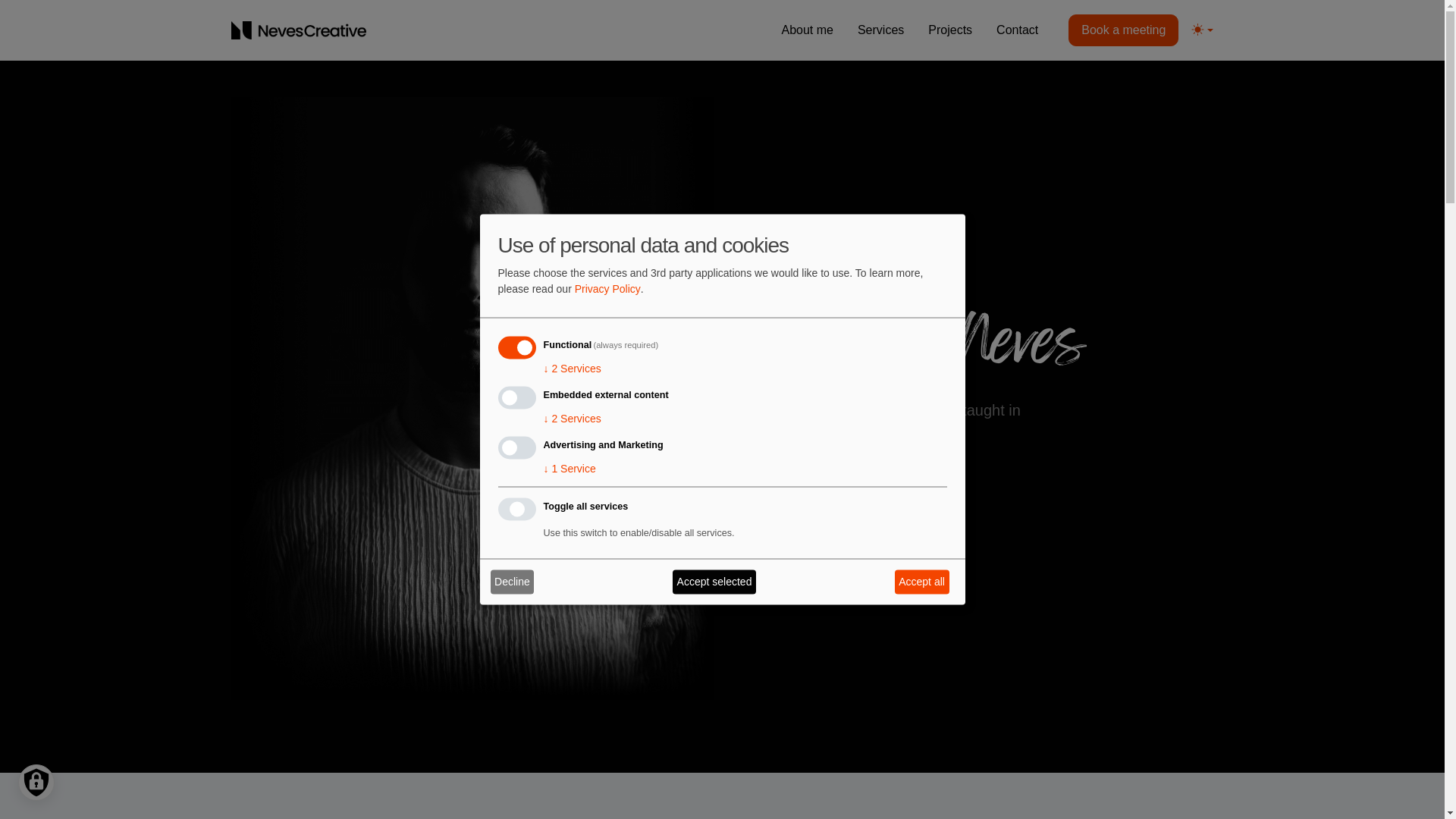 website screenshot of https://neves-creative.com/