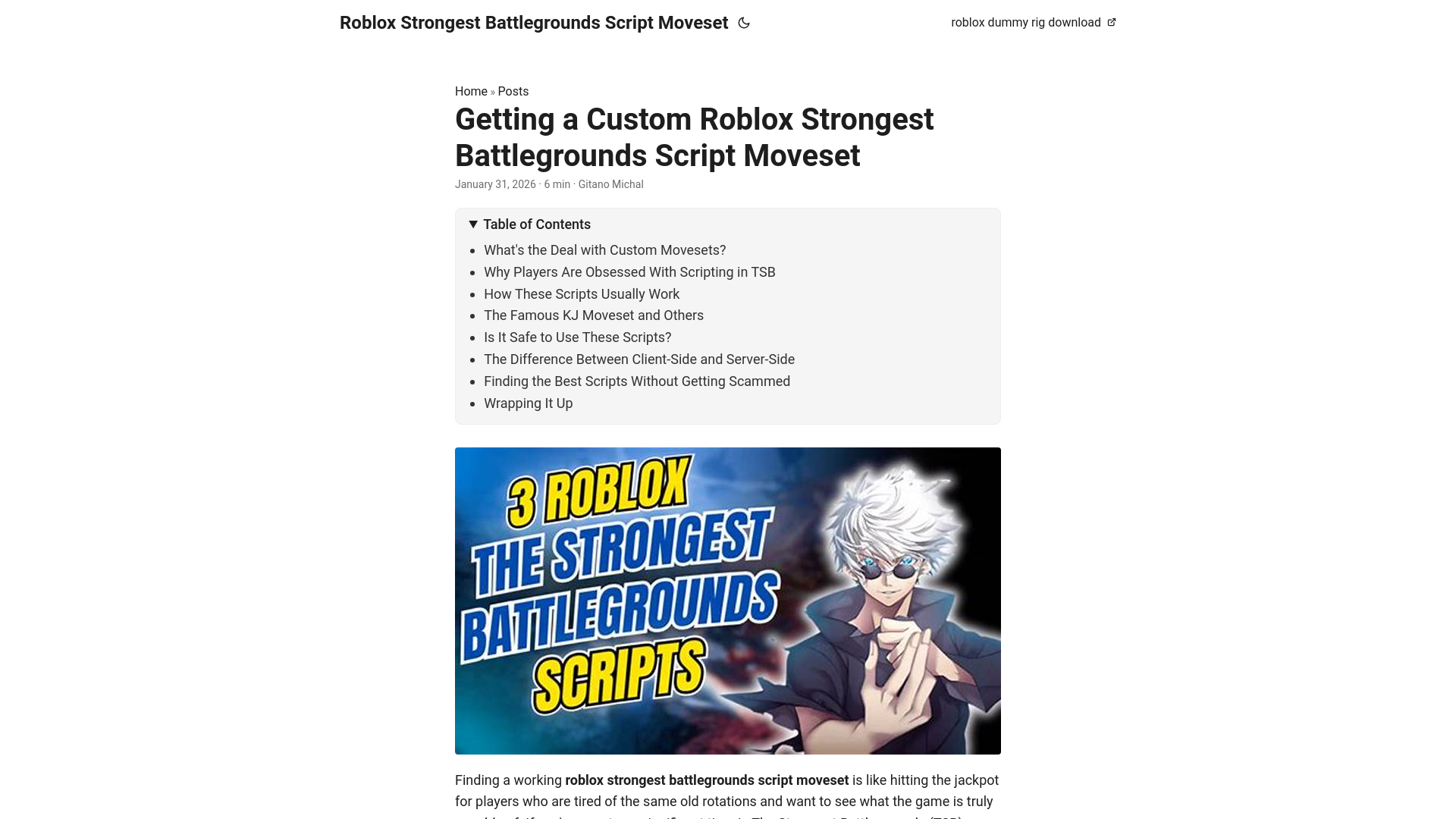 website screenshot of https://roblox-strongest-battlegrounds-script-moveset.pages.dev/