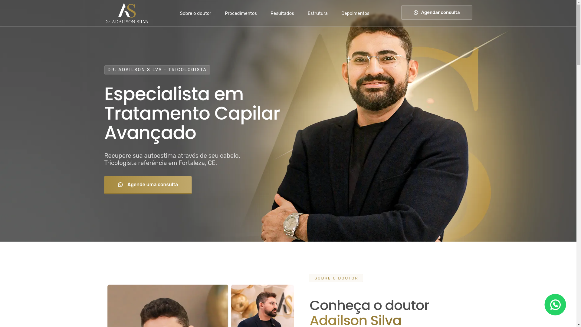 website screenshot of https://dradailsonsilva.com.br/