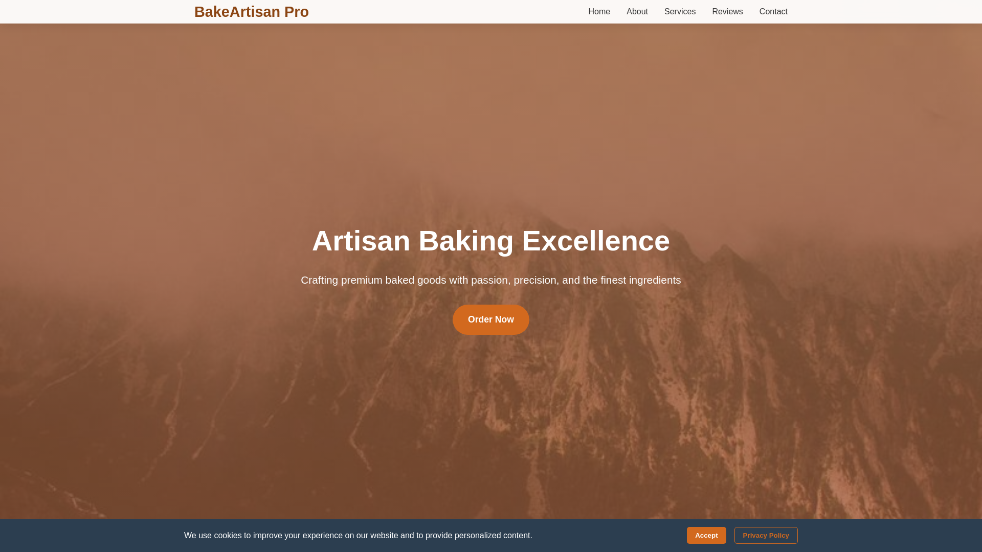 website screenshot of https://bakeartisanpro.shop/