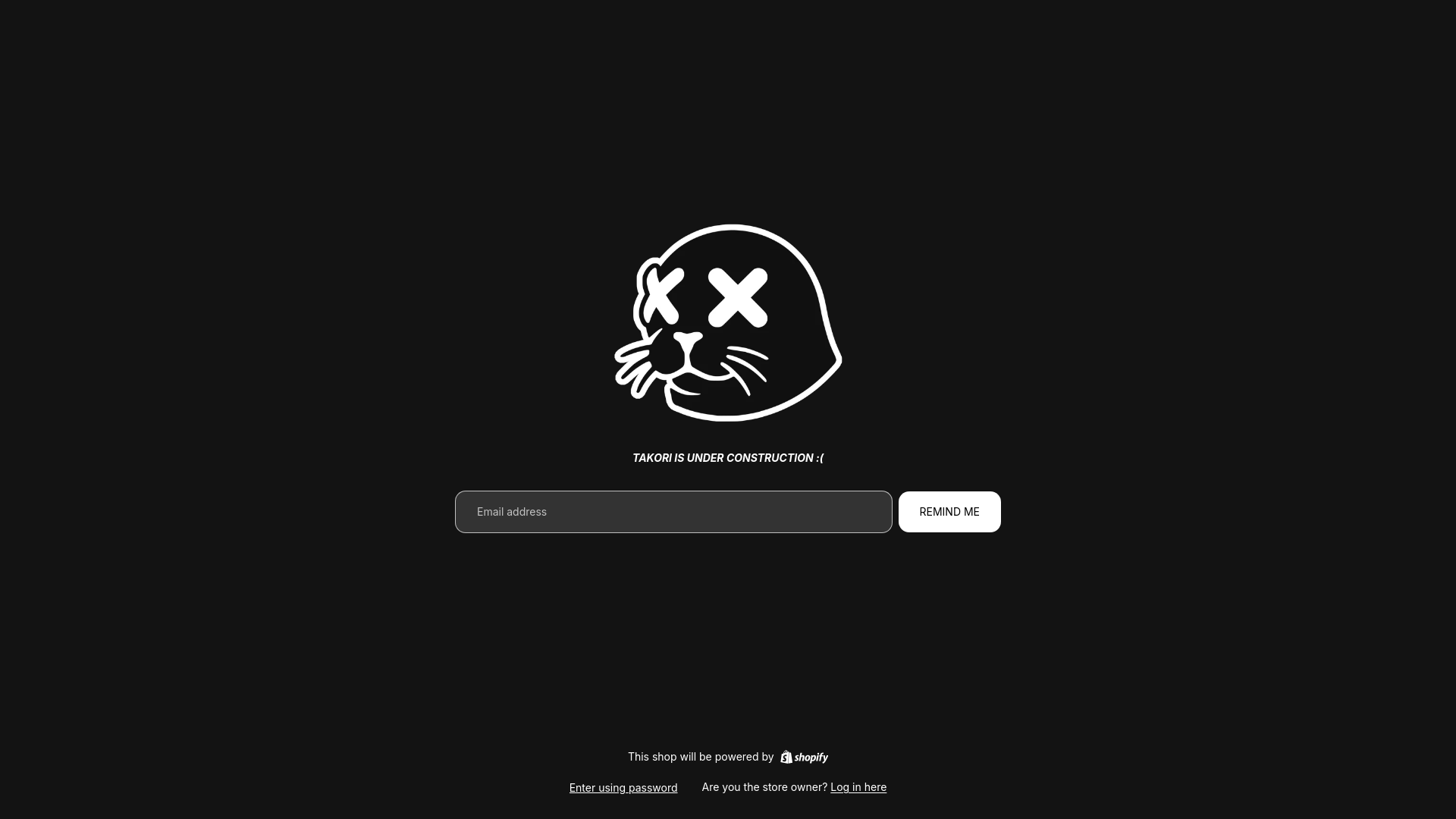 website screenshot of https://takori.design/