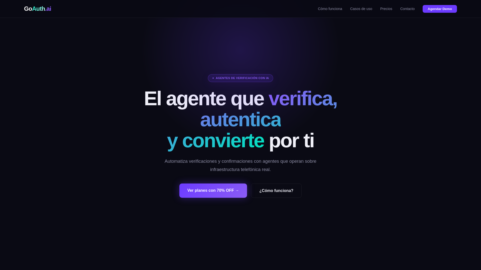 website screenshot of https://goauth.ai/