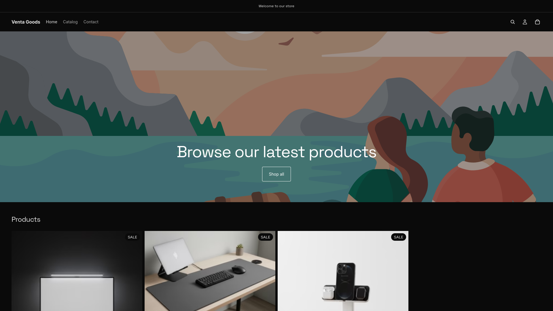 website screenshot of https://ventagoods.com.au/