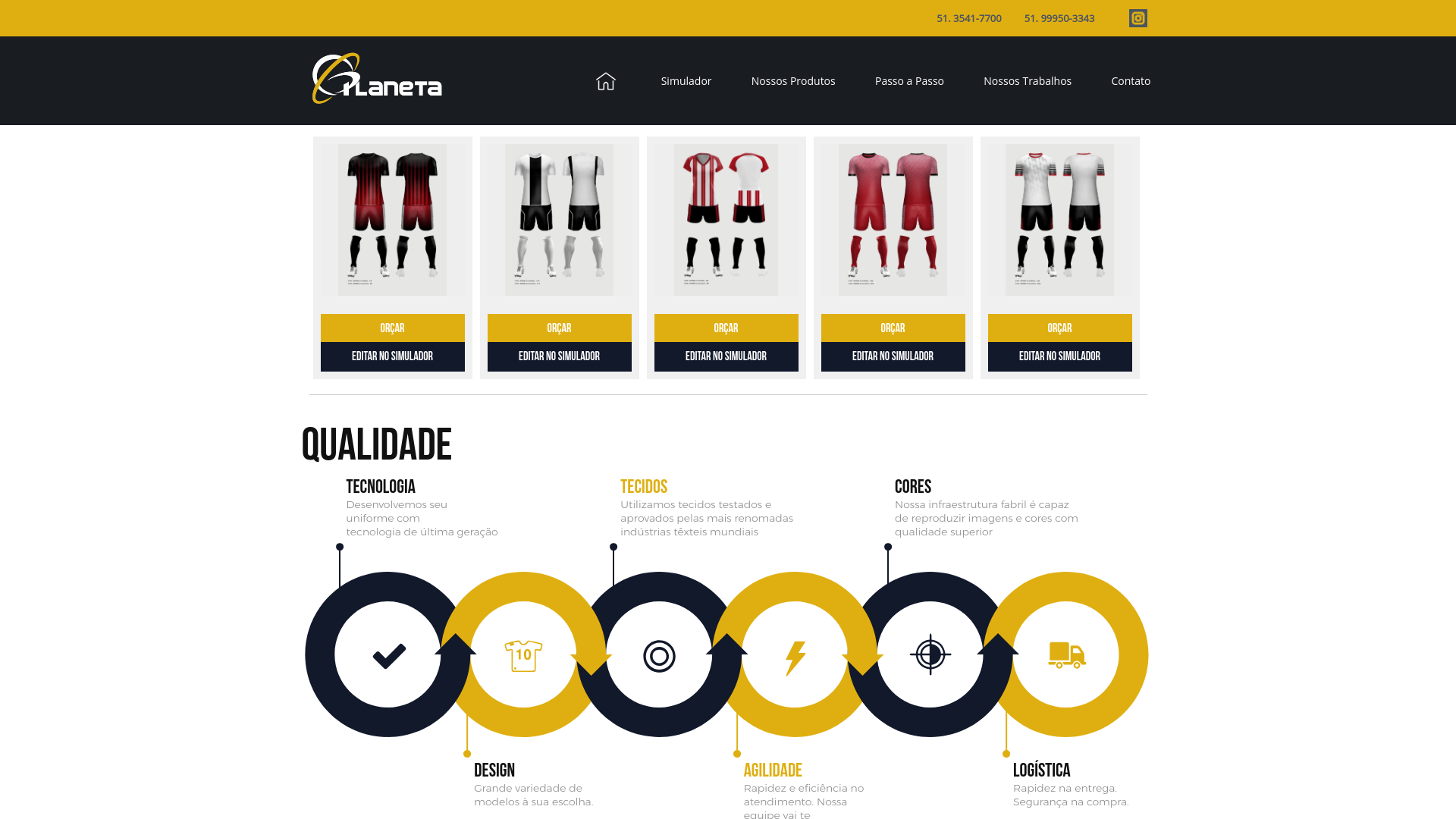 website screenshot of https://planetacasadofutebol.com.br