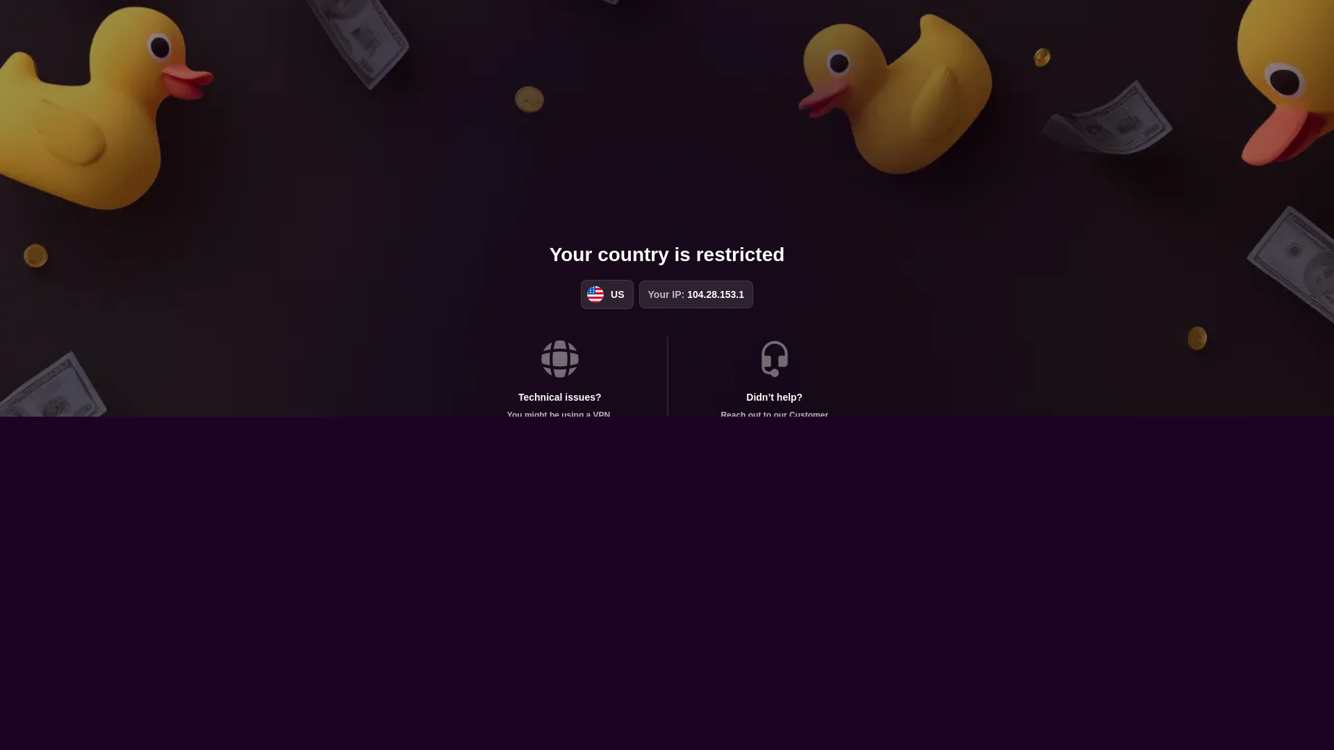 website screenshot of https://673duckysino.com/