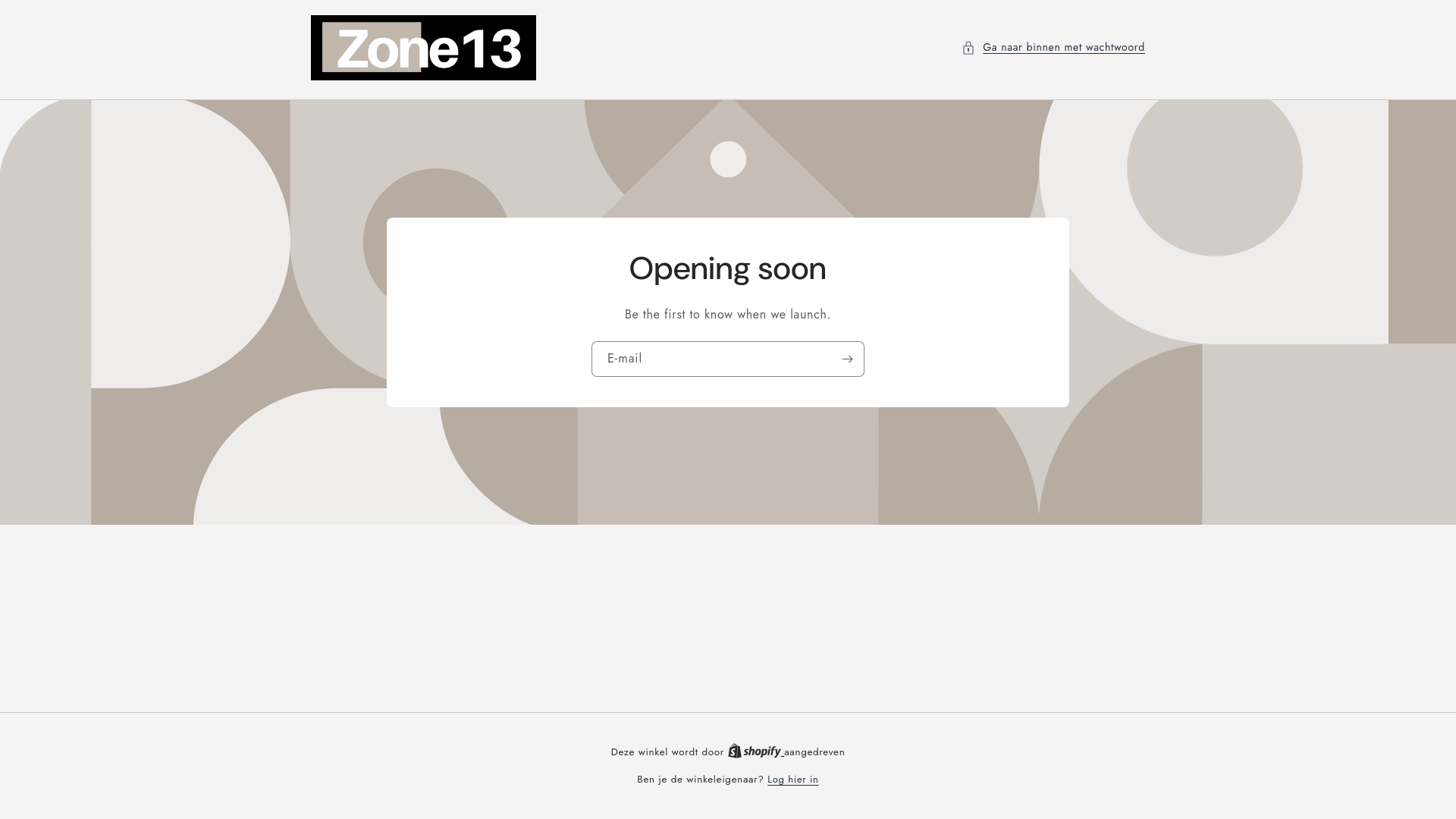 website screenshot of https://zone13amsterdam.com/