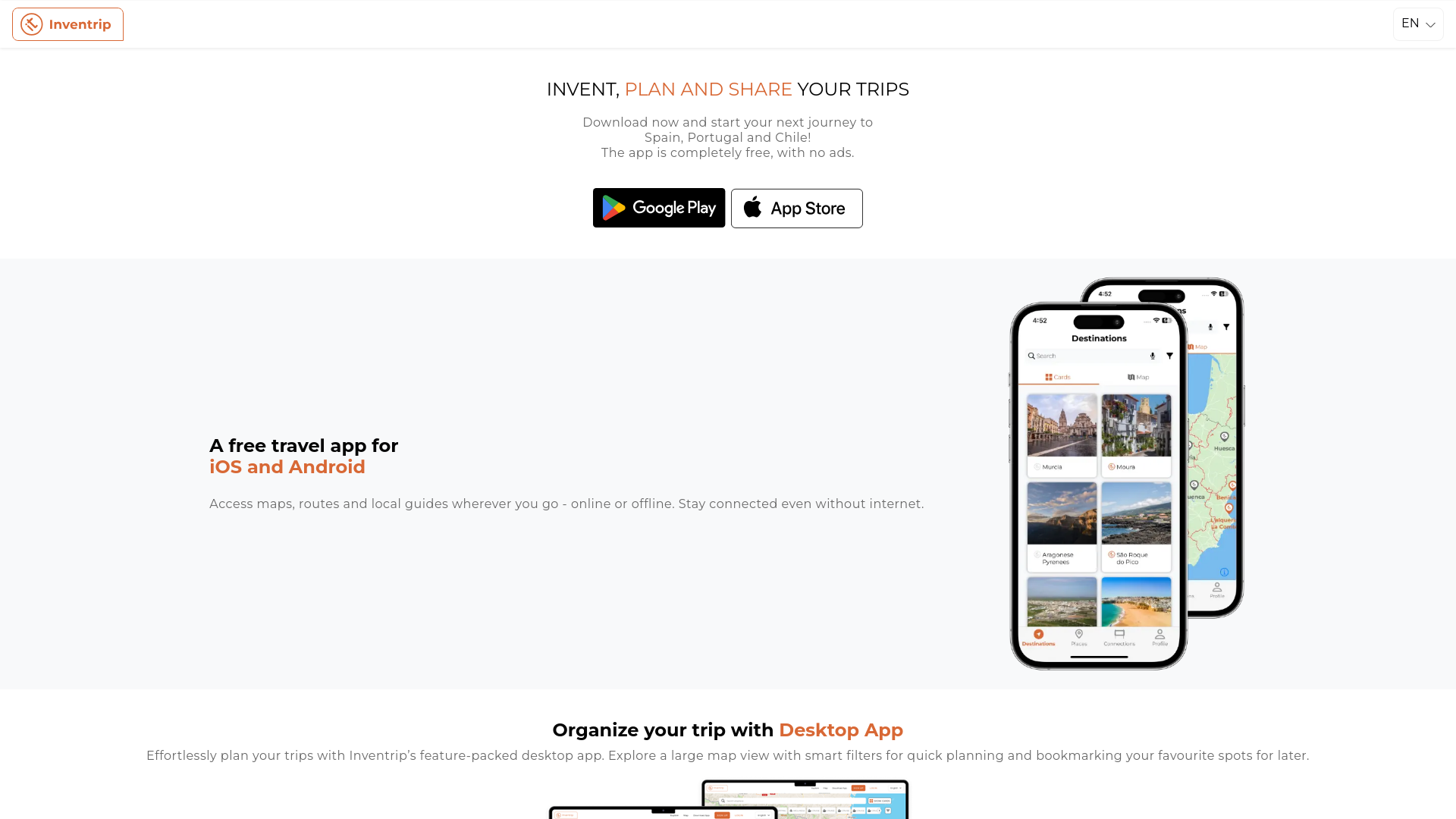website screenshot of https://inventrip-next.pages.dev/