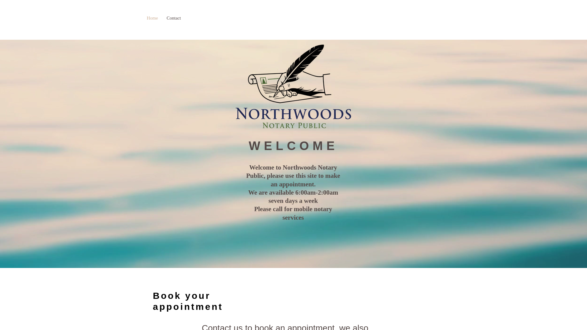 website screenshot of https://northwoodsnotarypublic.com/
