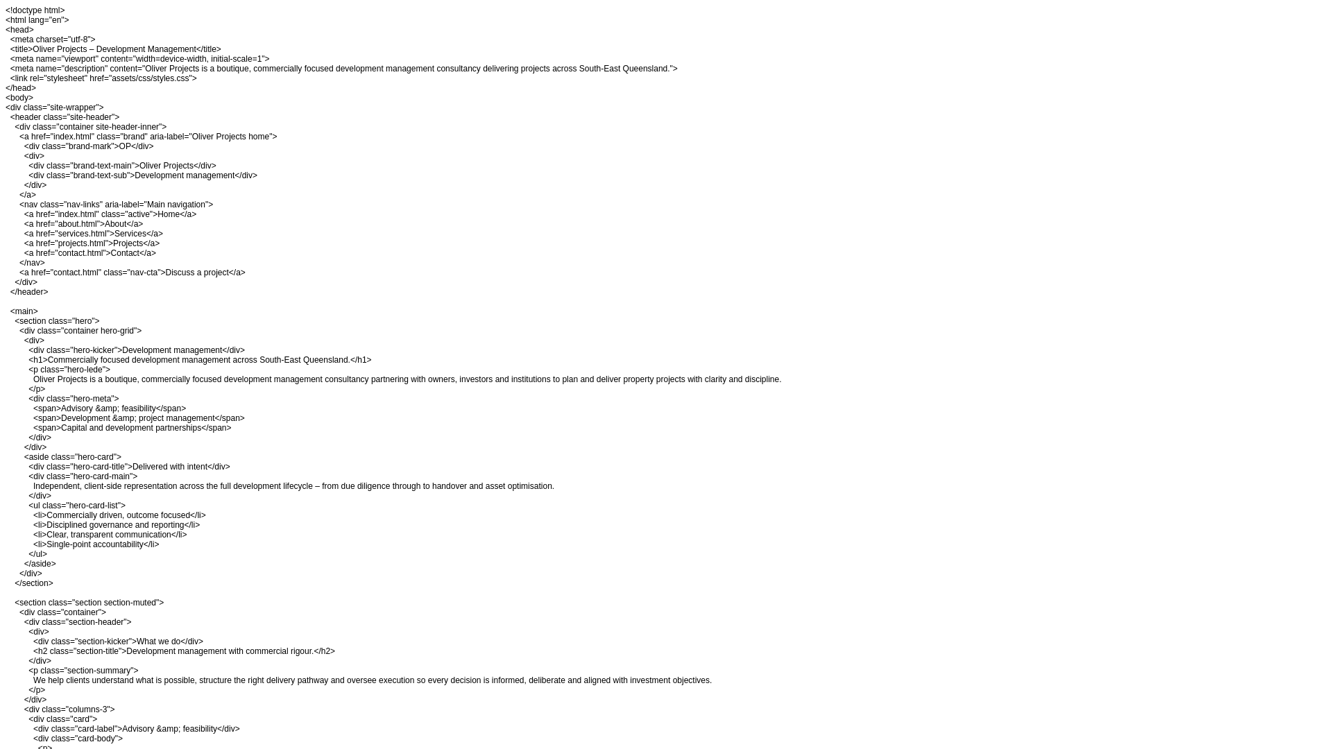 website screenshot of https://oliver-projects-site.pages.dev/