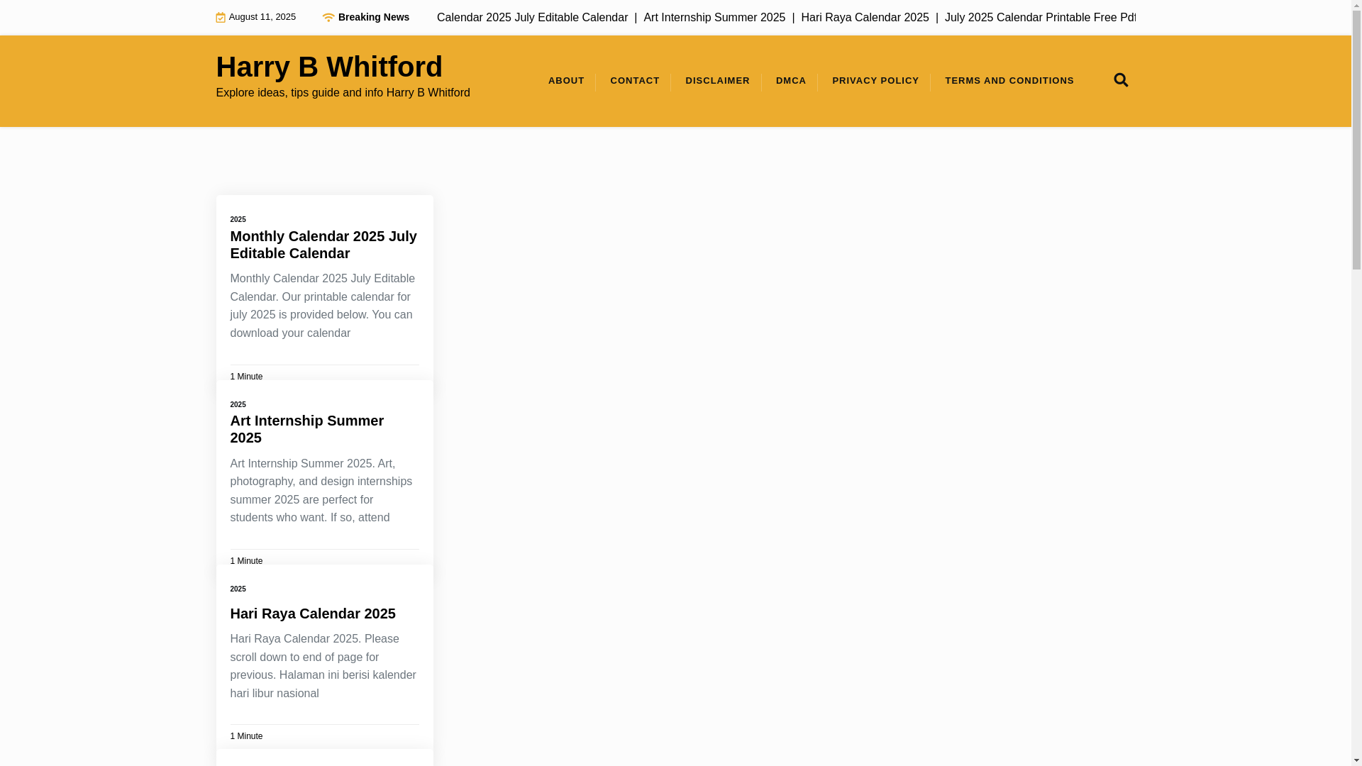 website screenshot of https://harrybwhitford.pages.dev/