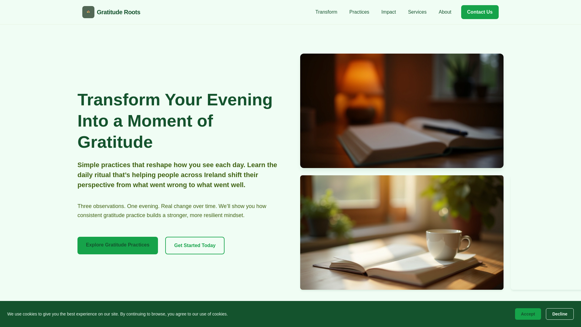 website screenshot of https://gratituderoots.site