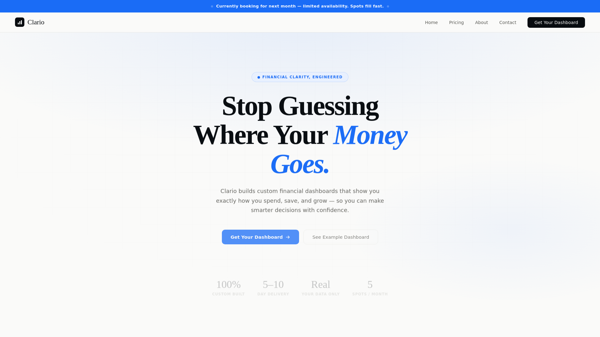website screenshot of https://clario-2ap.pages.dev/