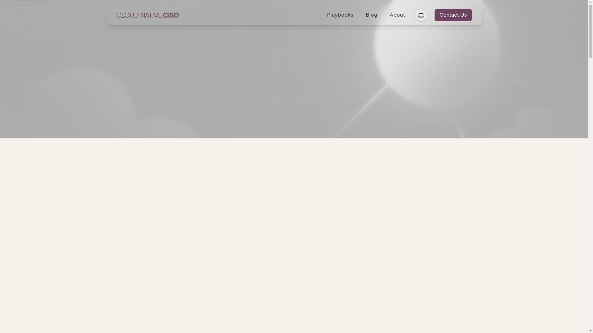 website screenshot of https://cloud-native-ciso.pages.dev/