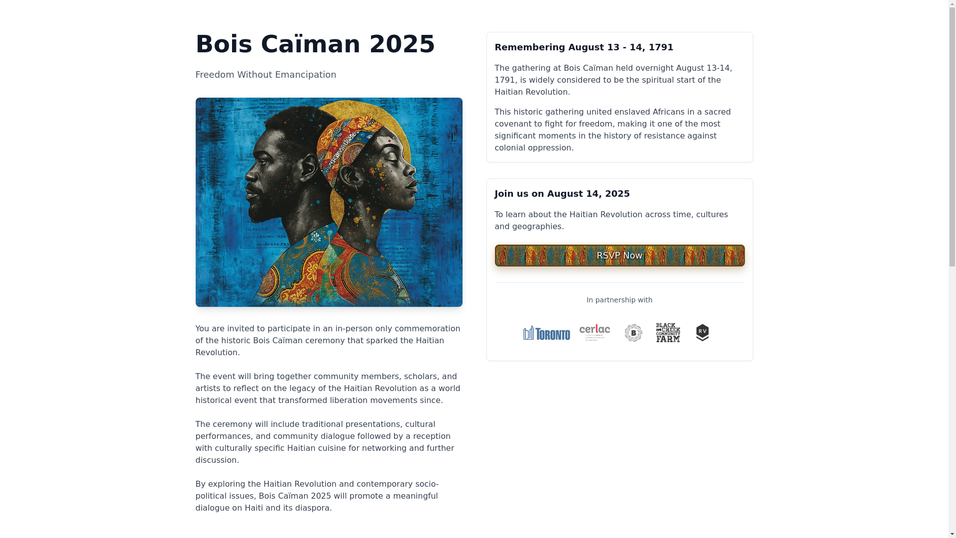 website screenshot of https://boiscaiman2025.org/