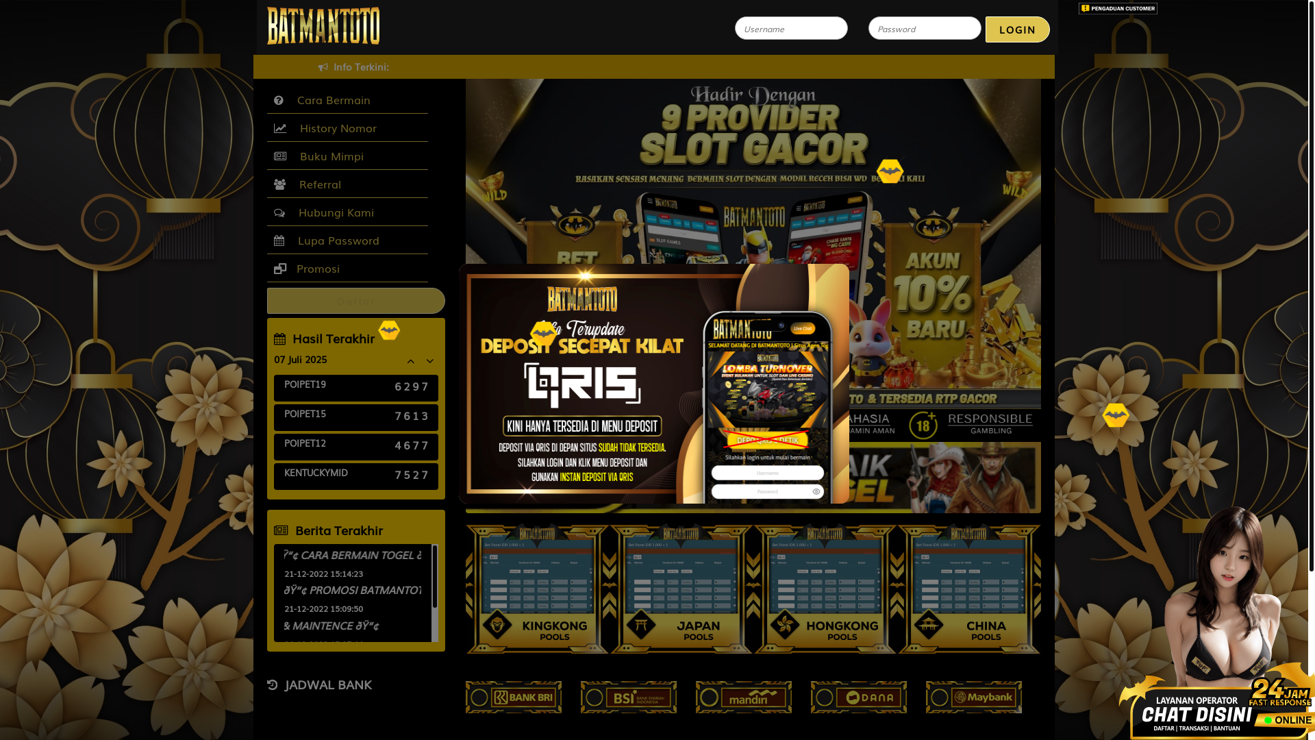 website screenshot of https://batmangacortoto4d.com/