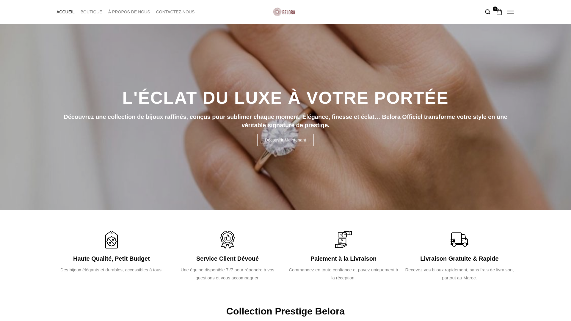 website screenshot of https://beloraofficiel.net/