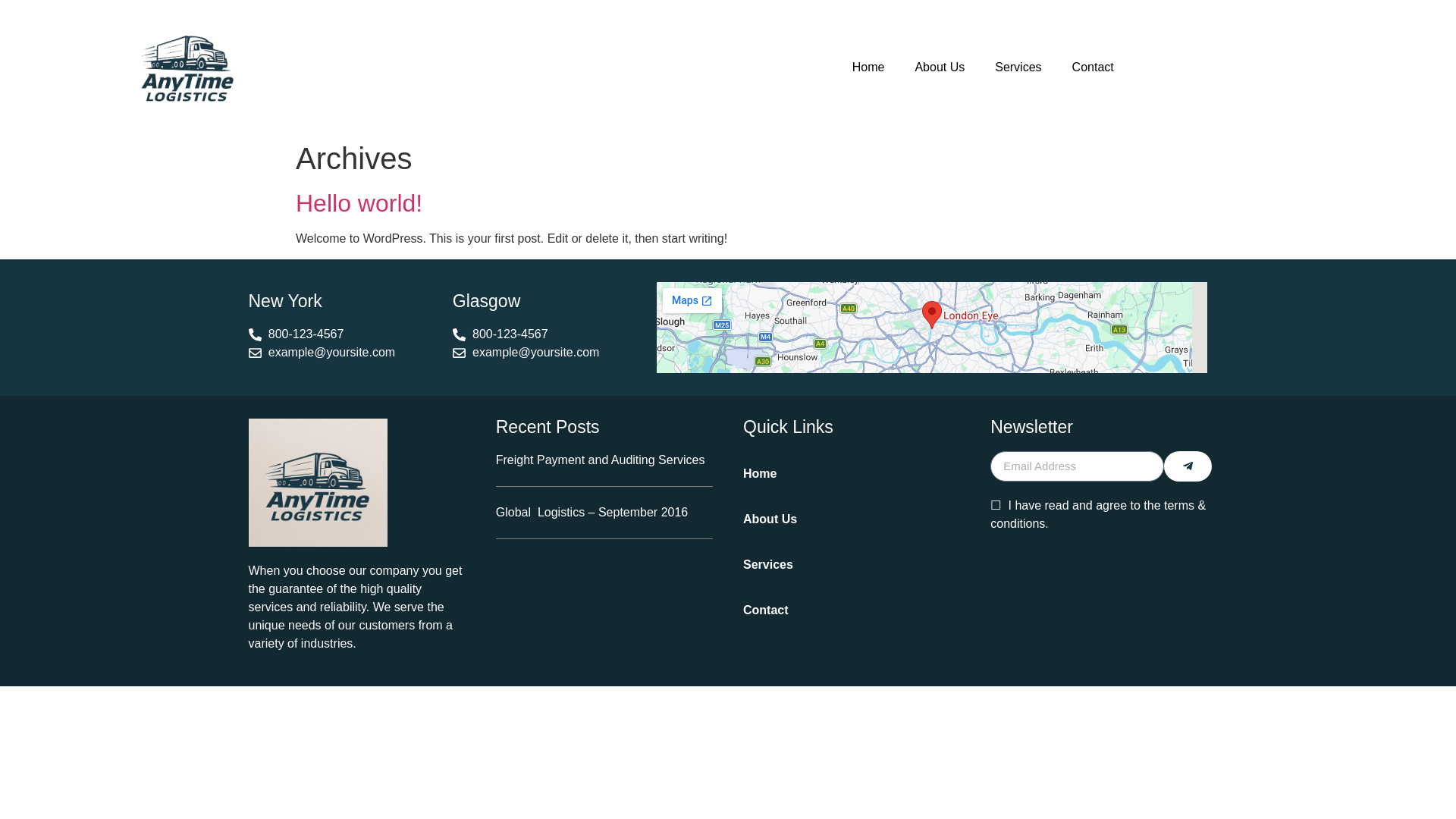 website screenshot of https://anytimelogisticsptyltd.com/
