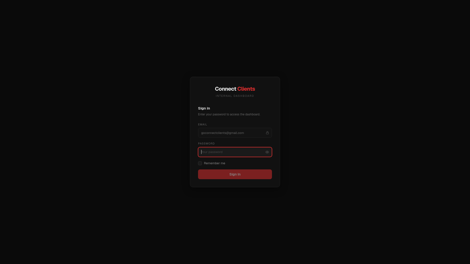 website screenshot of https://ccdashboard.me/