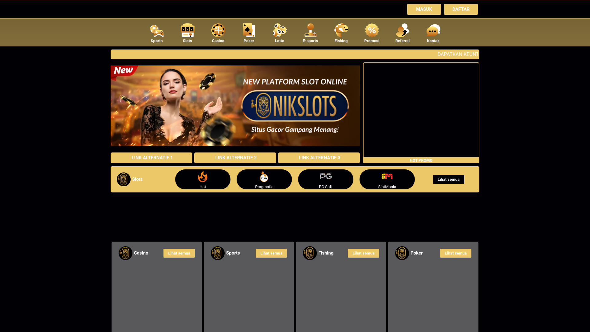 website screenshot of https://nikslots-online.pages.dev/