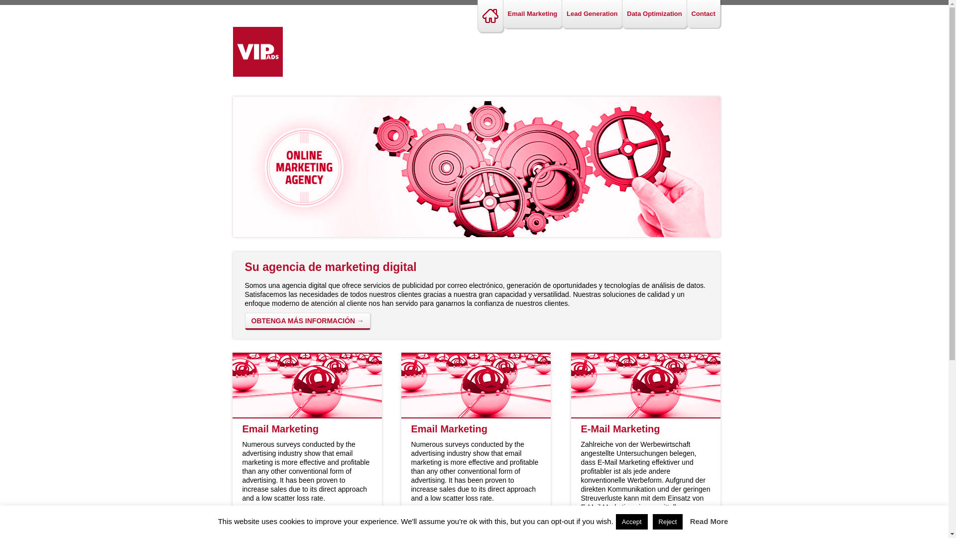 website screenshot of https://mailangebote.de/
