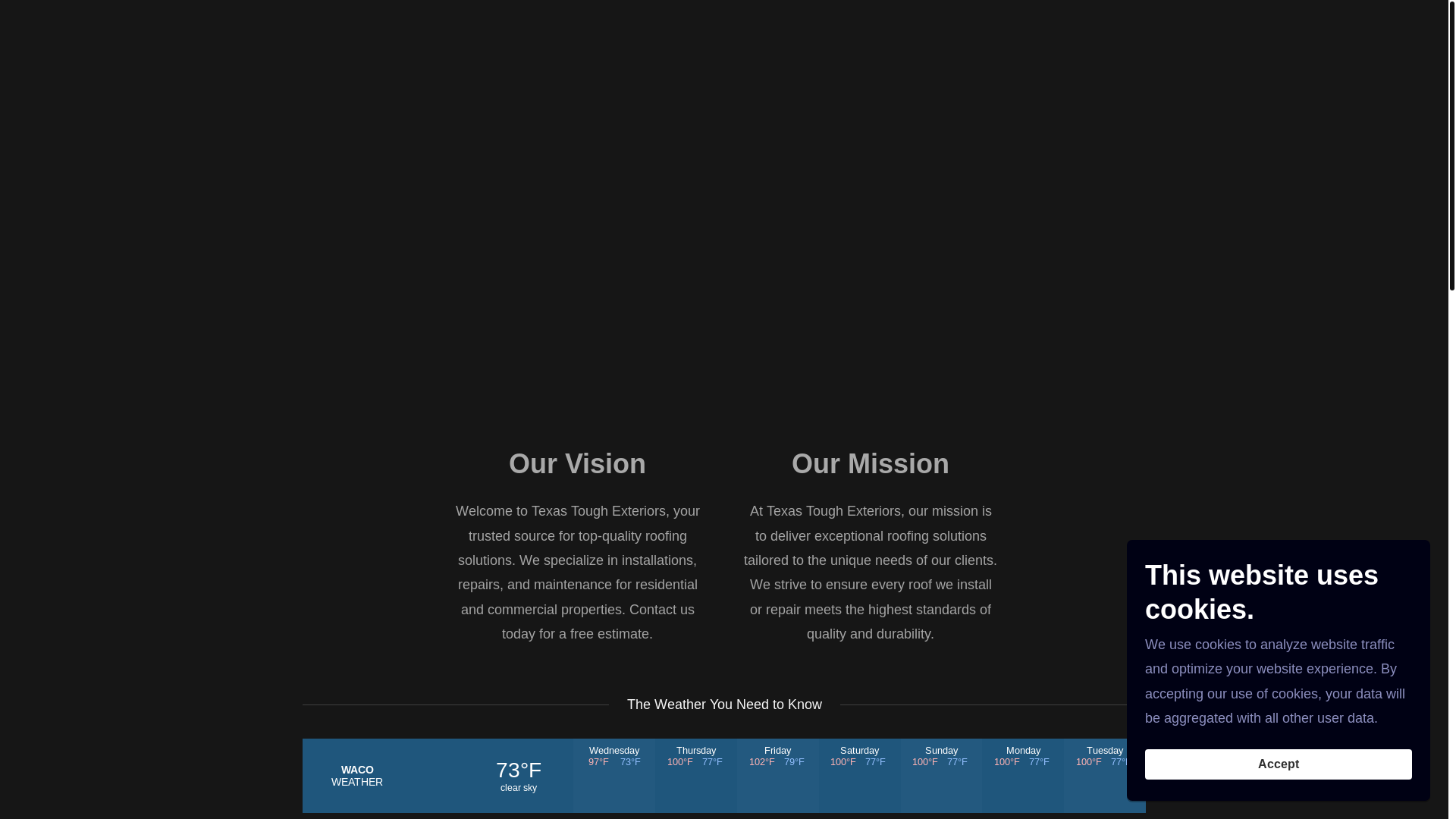 website screenshot of https://texastoughexteriors.com/